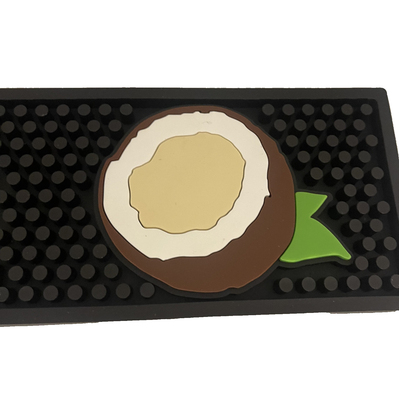 RUMHAVEN Bar Mat *NEW*. Black - Coconut design - Man Cave