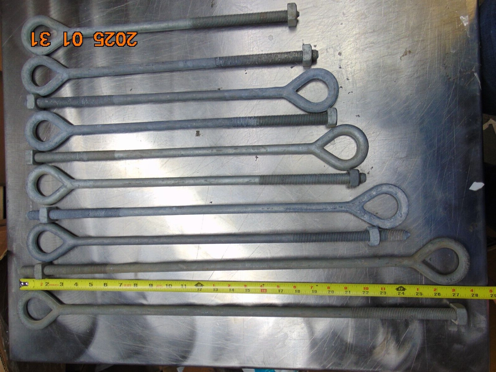 (1) HUBBELL CHANCE Ovaleye Bolt, 5/8 in. Dia x 24.00 in. L Steel Oval Eye
