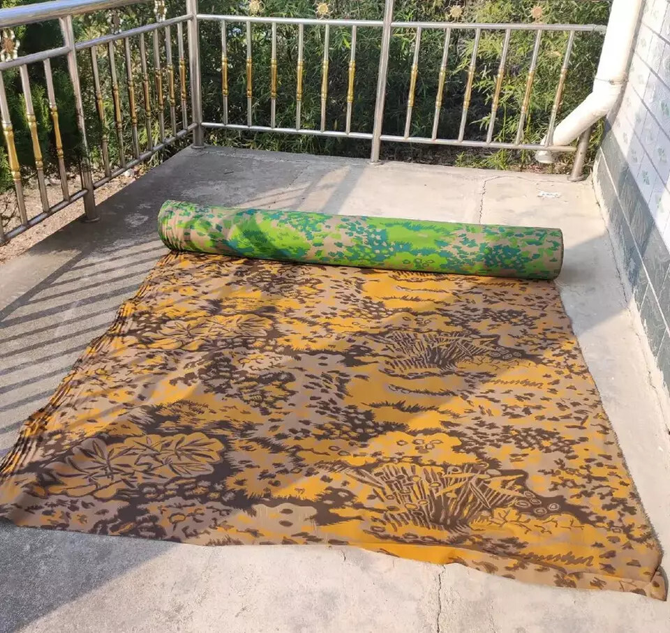 One meter WW2 GERMAN ARMY PALM TREE REVERSIBLE CAMO FABRIC 1Mlength X1.5Mwide