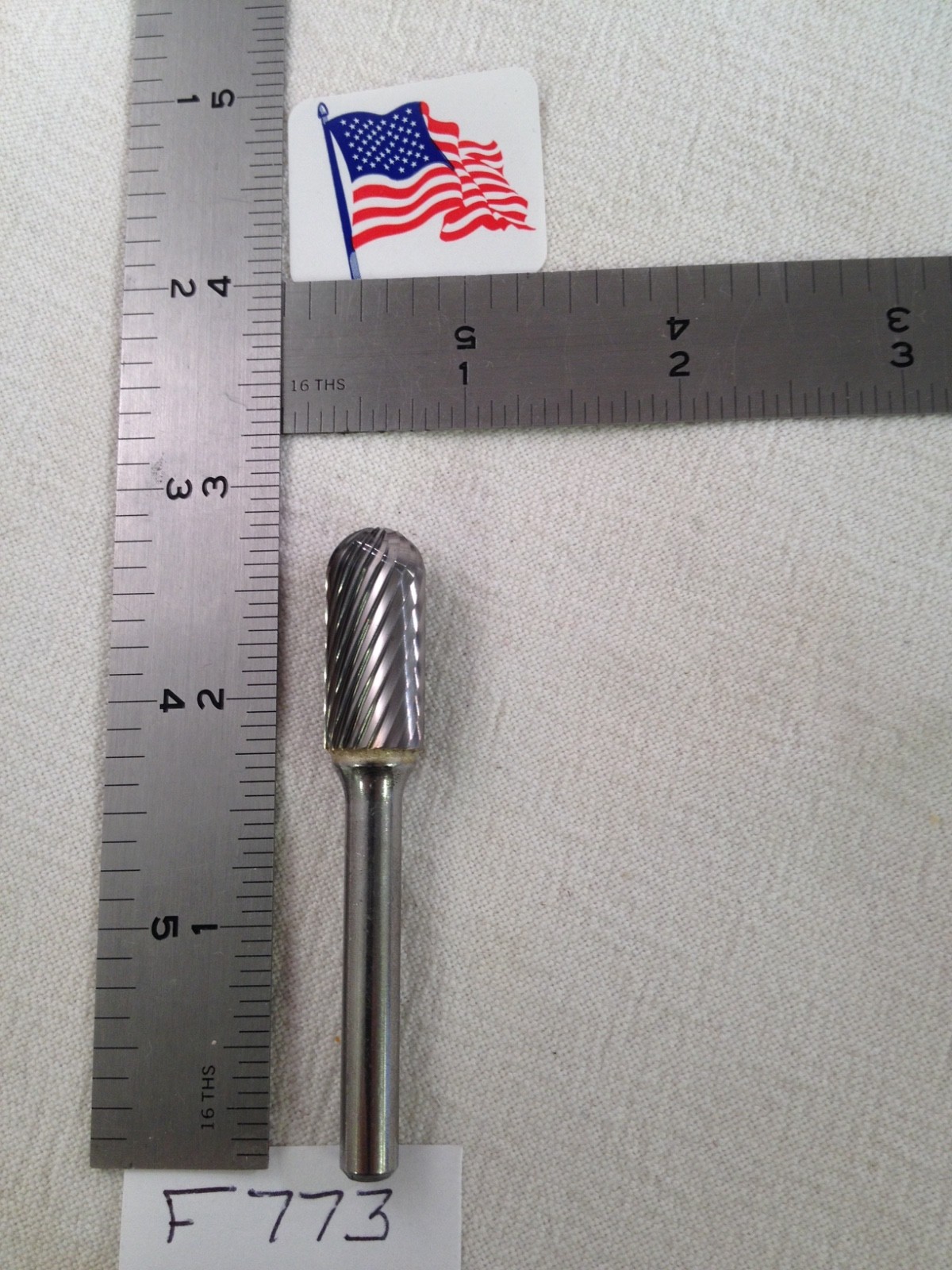 1 NEW FALCON / SGS 1/4" SHANK CARBIDE BURR SC-4 SINGLE CUT. RADIUS END (F773)