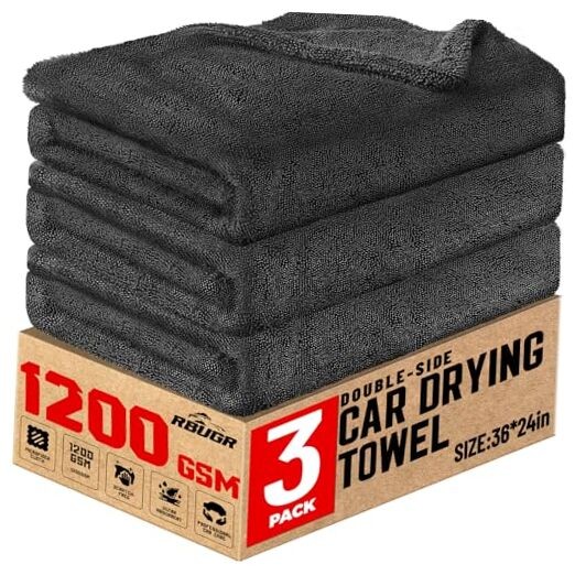Microfiber Towels for Cars, 3 Pack Dual Sided Drying Towels Car 3Pack 3pack