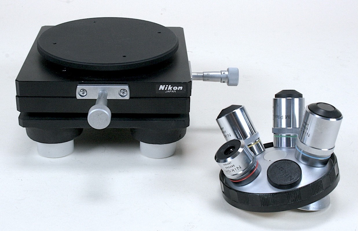 Nikon Microscope Two-Beam Mirau Interferometry Set - Tilt Stage & DI Objectives