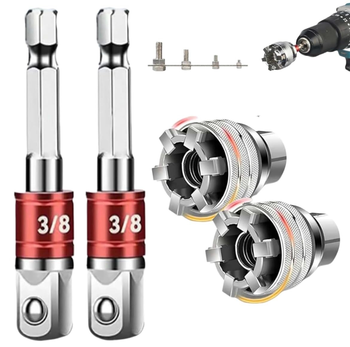 Universal Adjustable Socket Wrench Tool Set - Multi-Function 10mm-19mm for Ratch