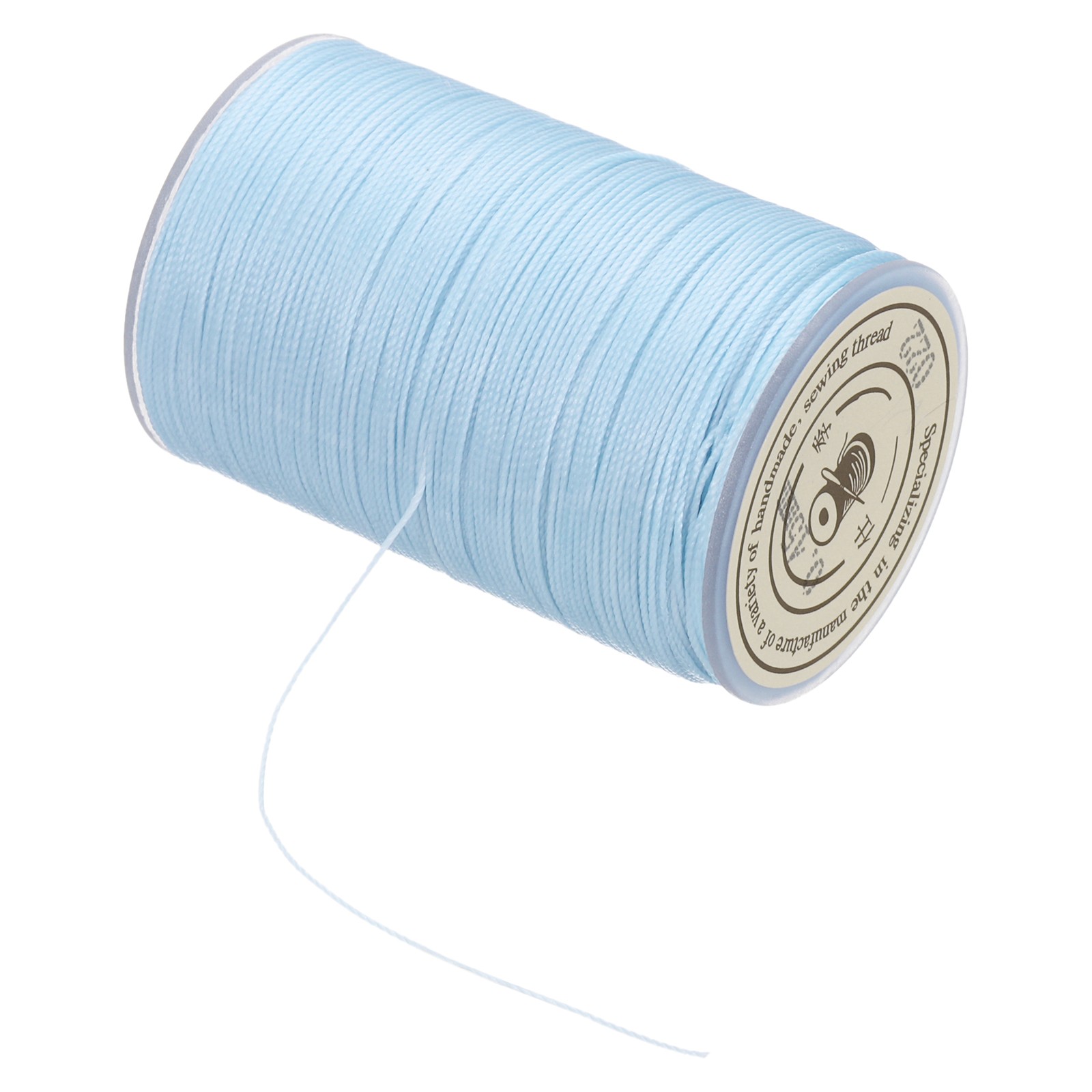 Waxed Cord 0.45mm Waxed Thread 87 Yard Wax String Leather Cord (Light Blue)