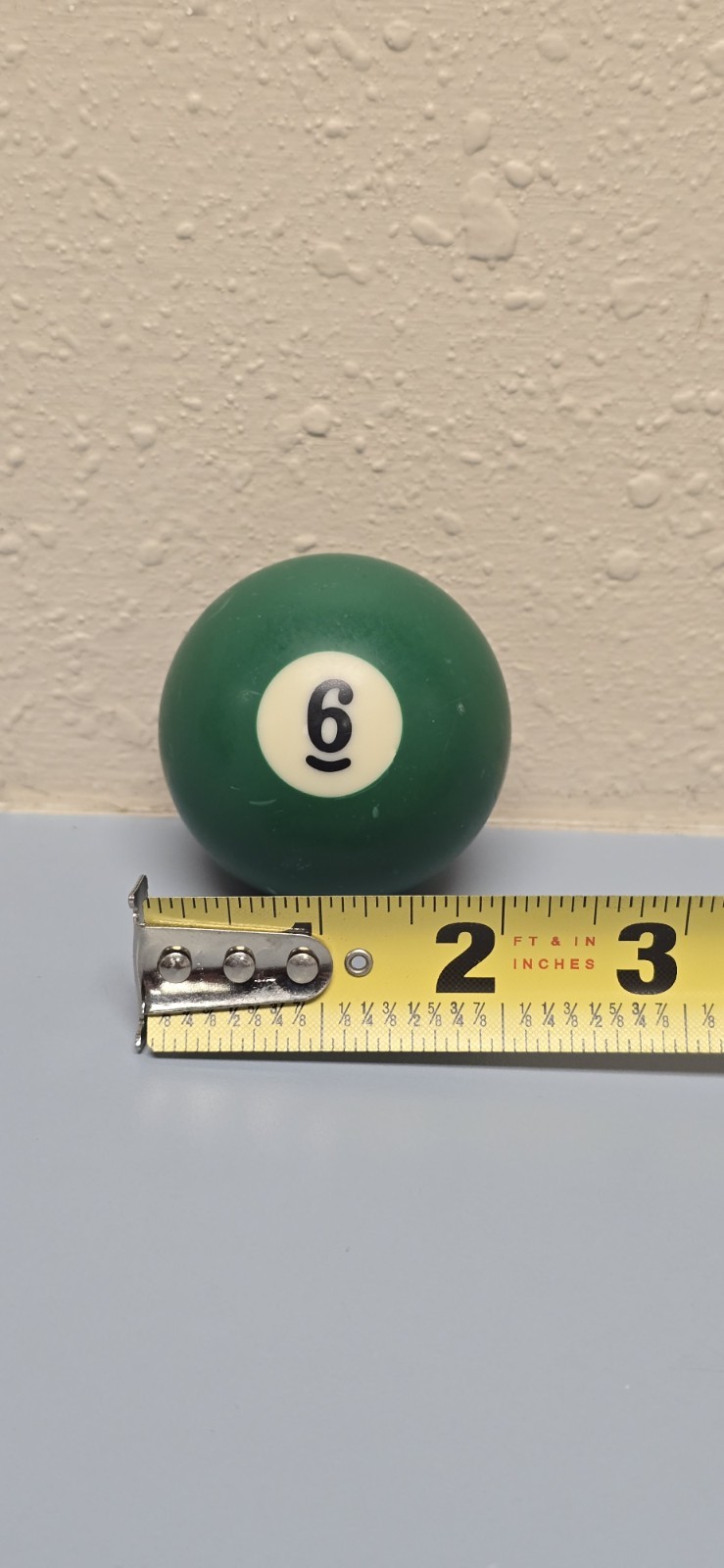 Green Number 6 Billiard Ball Single Pool Table Replacement Accessory 2 1/4"