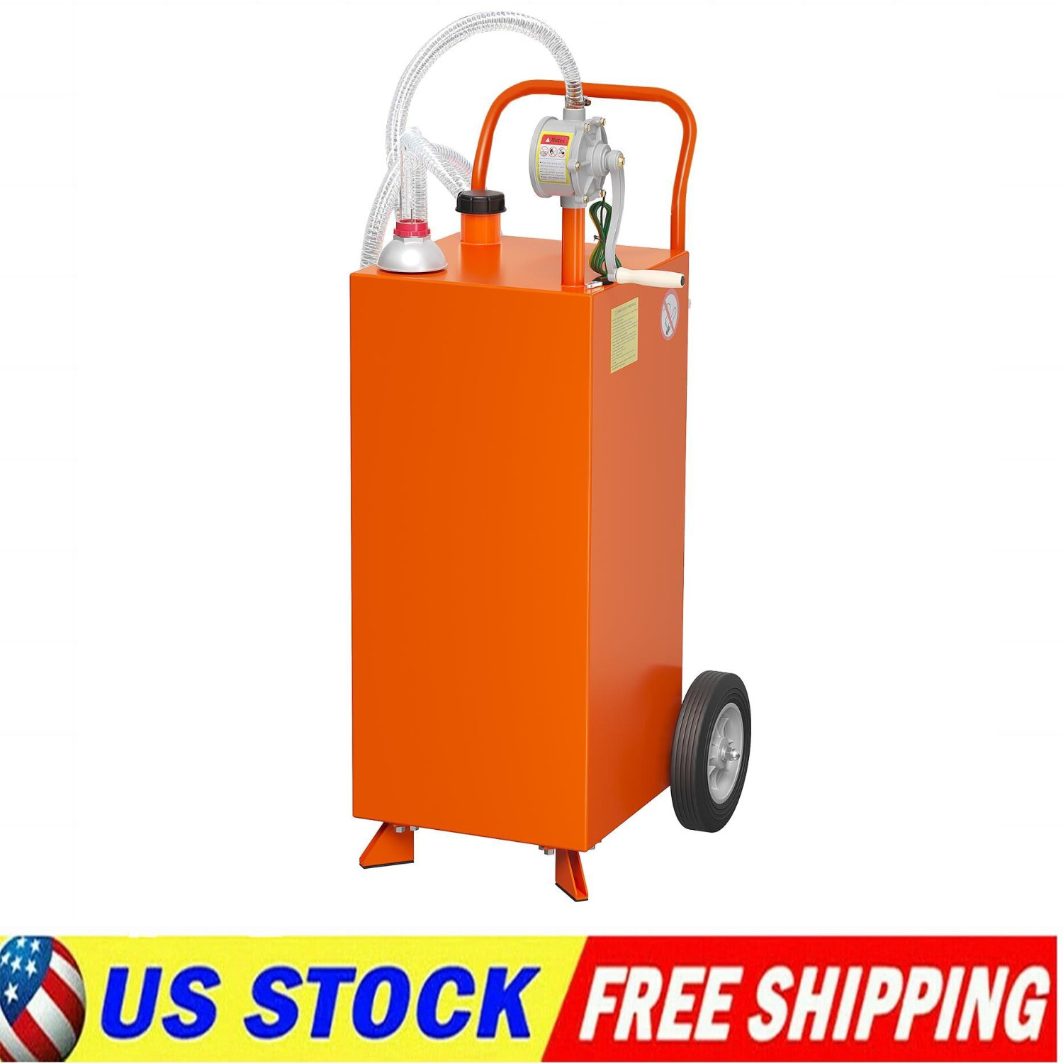 🔥30/35/40/45 Gallon Portable Fuel Tank Gas Caddy w/ Pump Hose Wheels for Car Bo