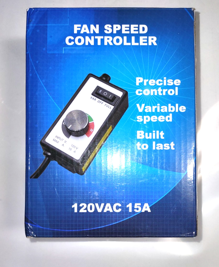 AC 120V 15A Fan Variable  Speed Controller Electric Motor Rheostat