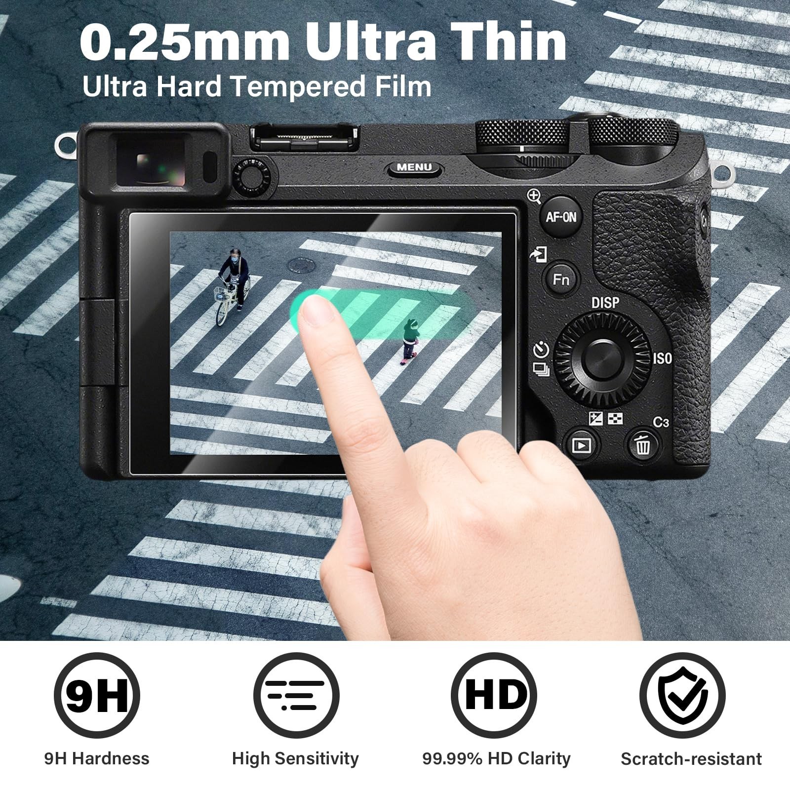 Camera Accessories Kit for EOS R100 - Silicone Case, LCD Protector (2 Pack), Hot