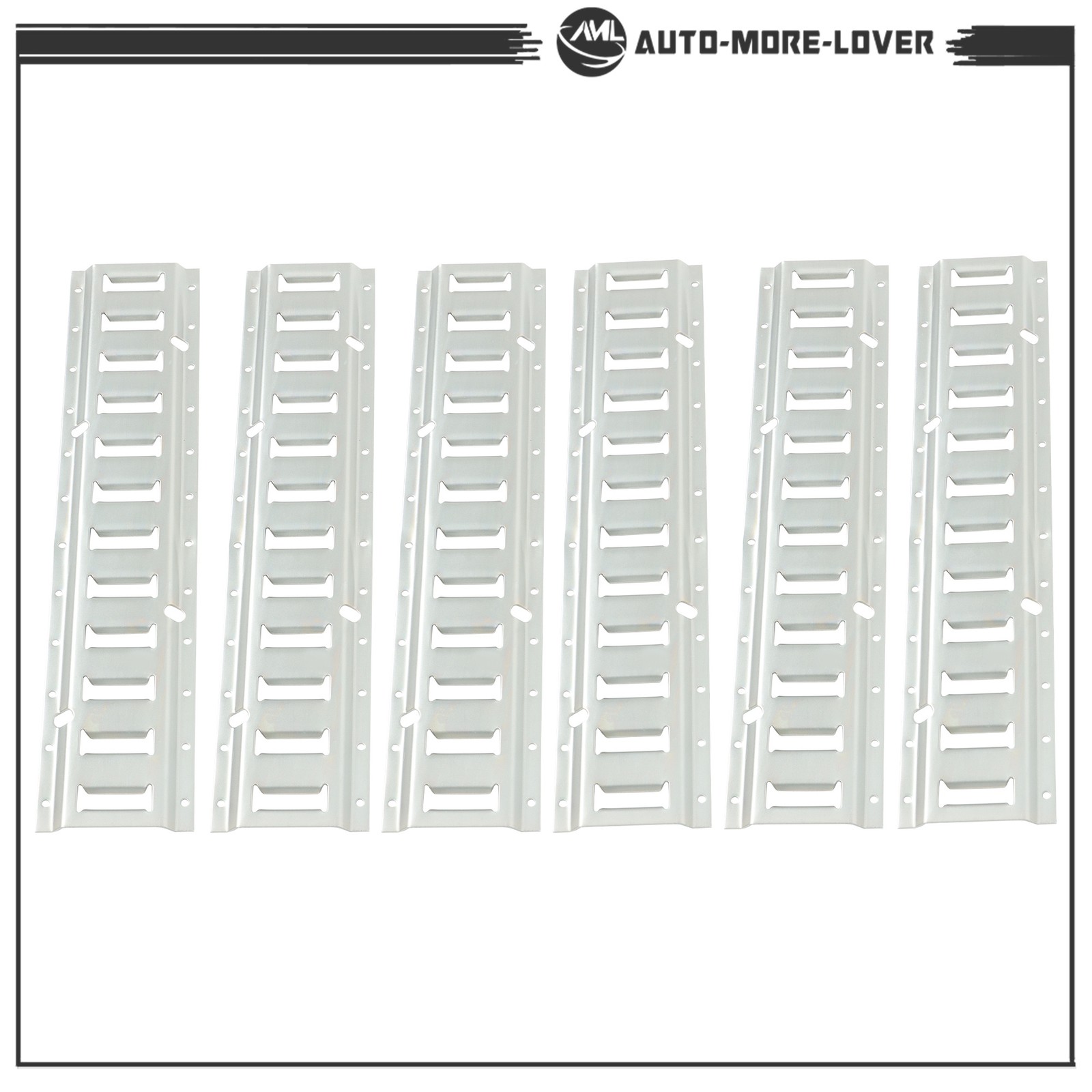 Steel 6 Pack 2 Foot E Track Tie Down Rails Silver Galvanized For Truck Trailer