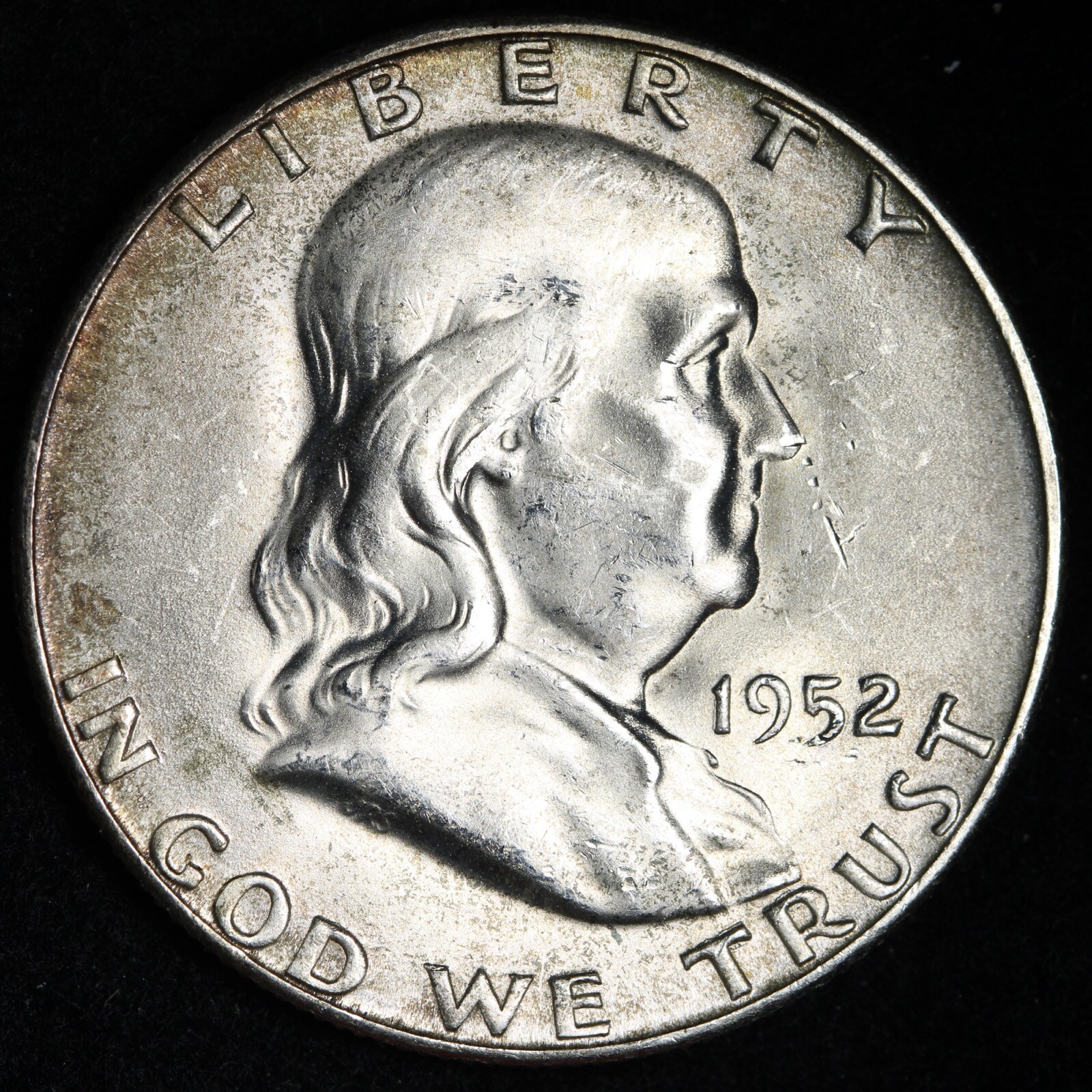 1952-S Franklin Silver Half Dollar BU E369 TAME