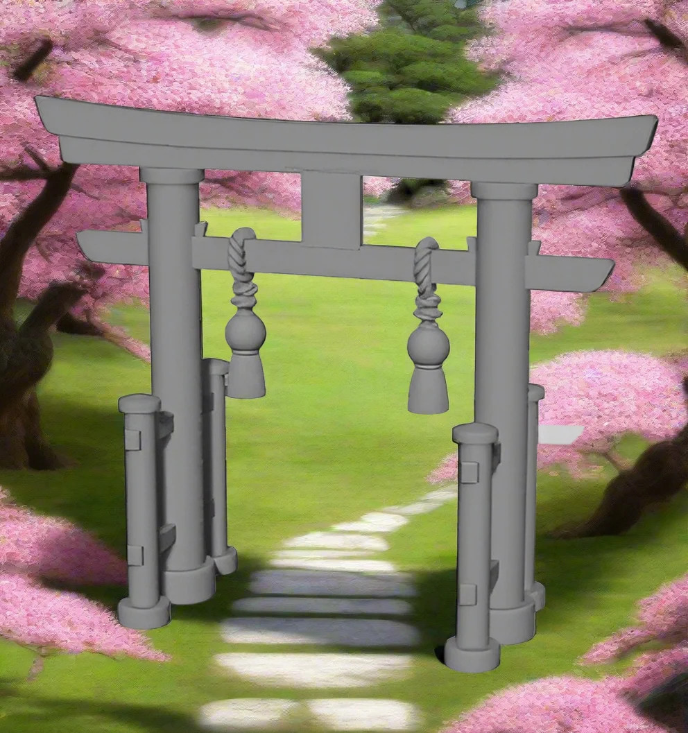 Jade Empire Torii Gate - PLA 3D Printed Terrain