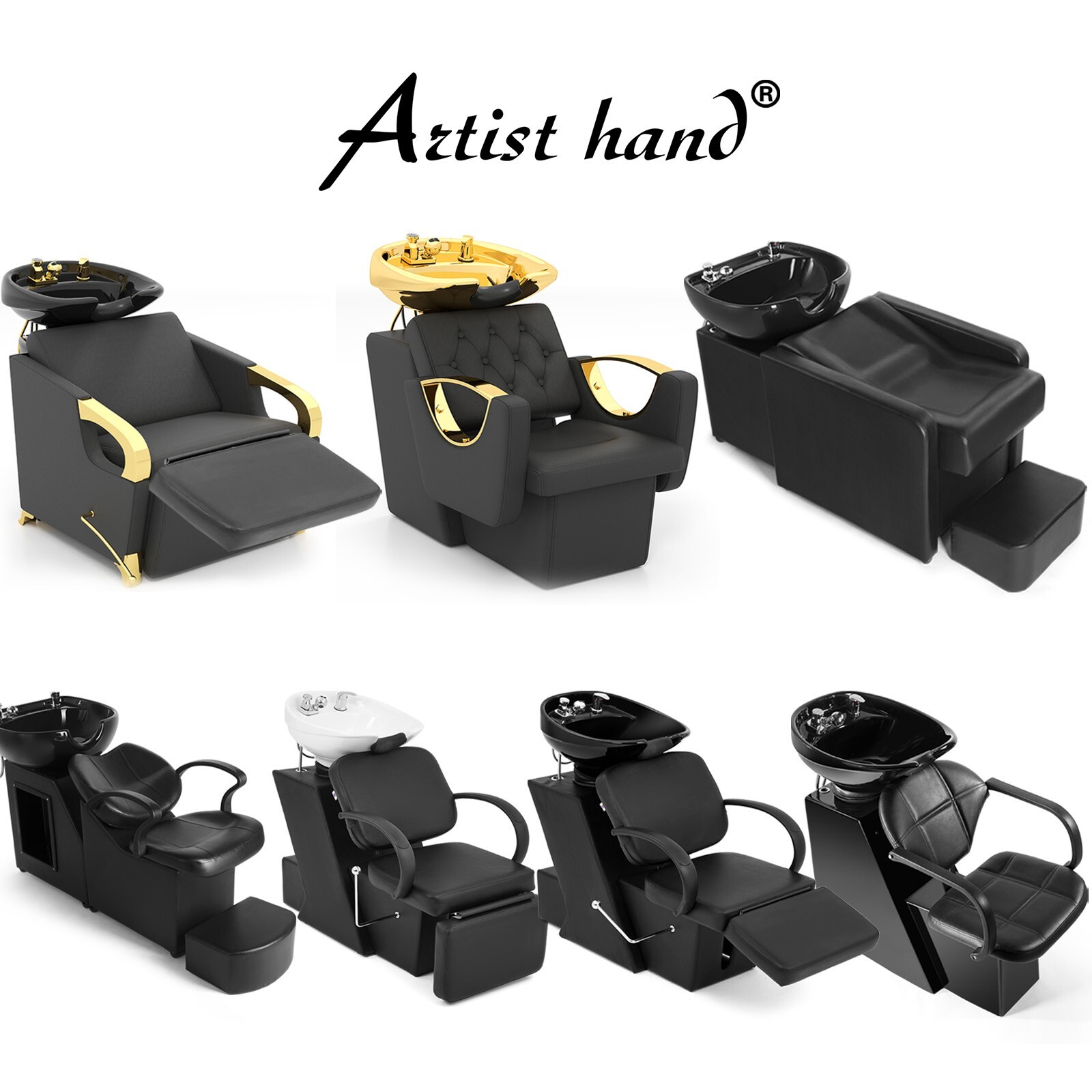 Pro Barber Backwash Units Shampoo Bowl Sink Stations Salon Spa Beauty Equipments