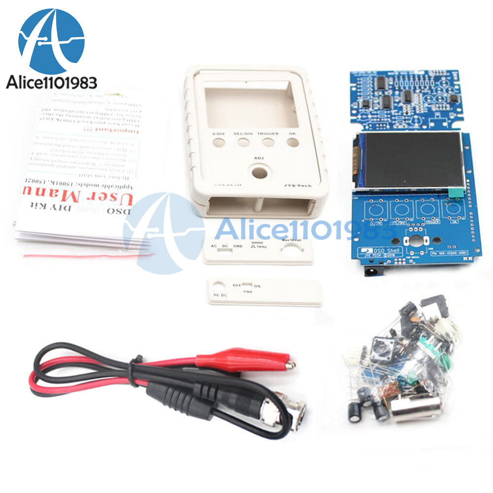 Assembled Digital Oscilloscope 2.4 inch LCD Display with Probe Clip