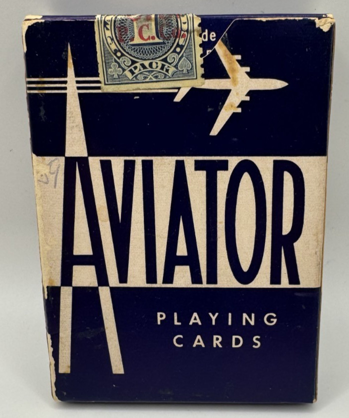 1 Deck Vintage AVIATOR Playing Cards Tax Stamp sealed USPCC Bicycle