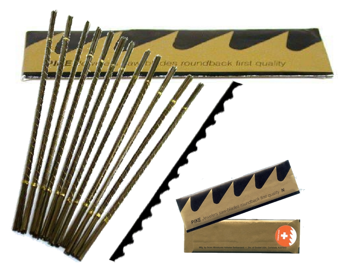 Jewelry Making Saw Blades # 3/0 Saws Jewelers Piercing Pike Grobet 144 Pcs Swiss