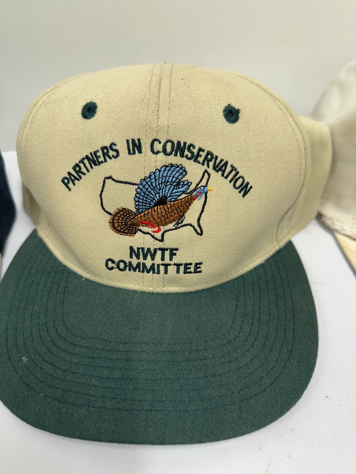 3 LOT VTG 90’s National Wild Turkey Federation NWTF Sponsor Committee Hats Caps