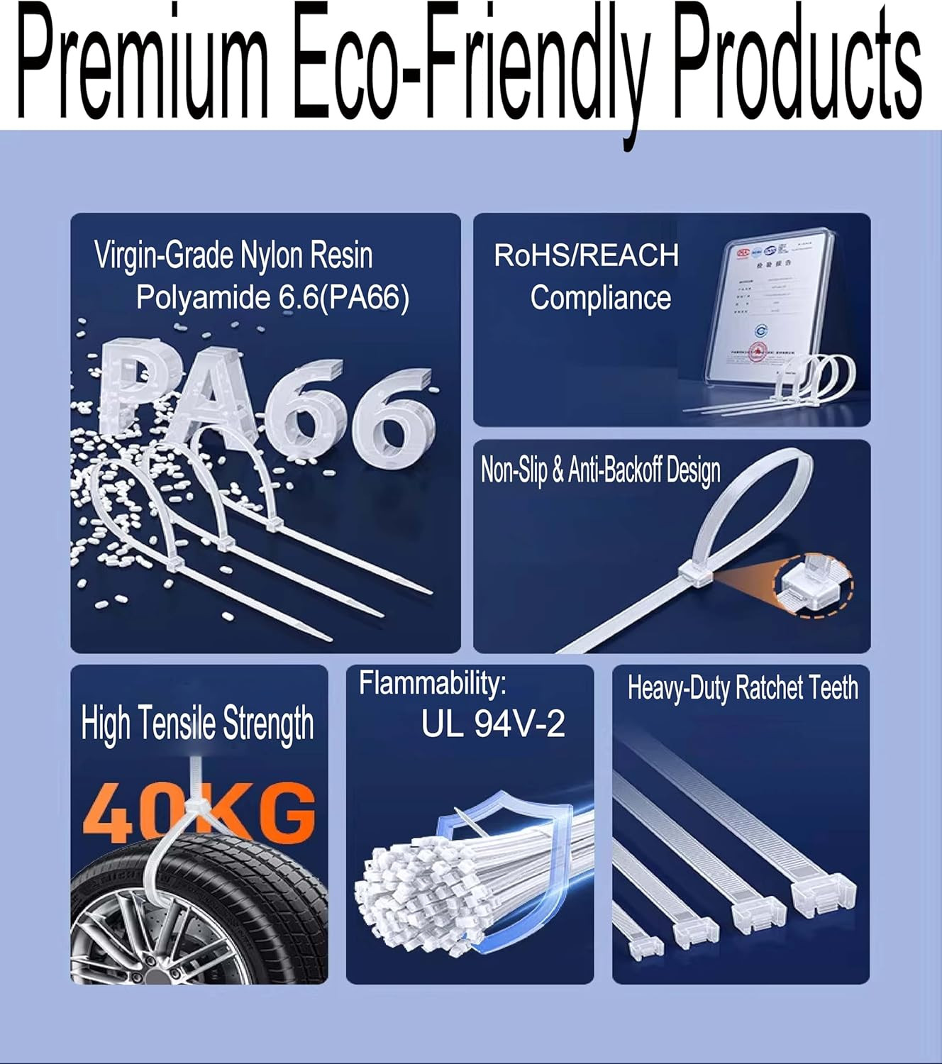 Zip Ties,12Inch 100pcs,plastic ties | Heavy-Duty 50 lb Tensile Strength | UV ...
