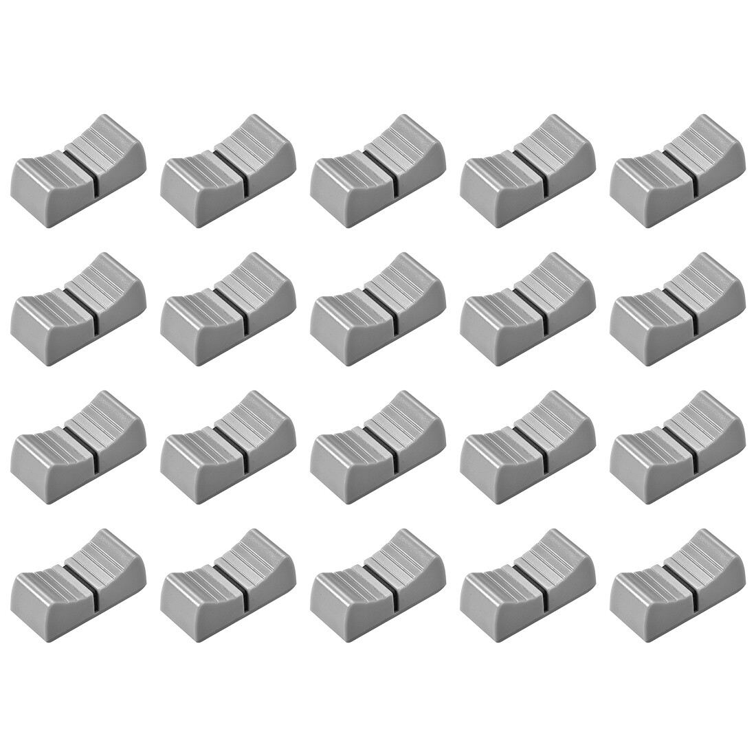 20pcs Console Mixer Slider Fader Knobs Replacement for Potentiometer Gray