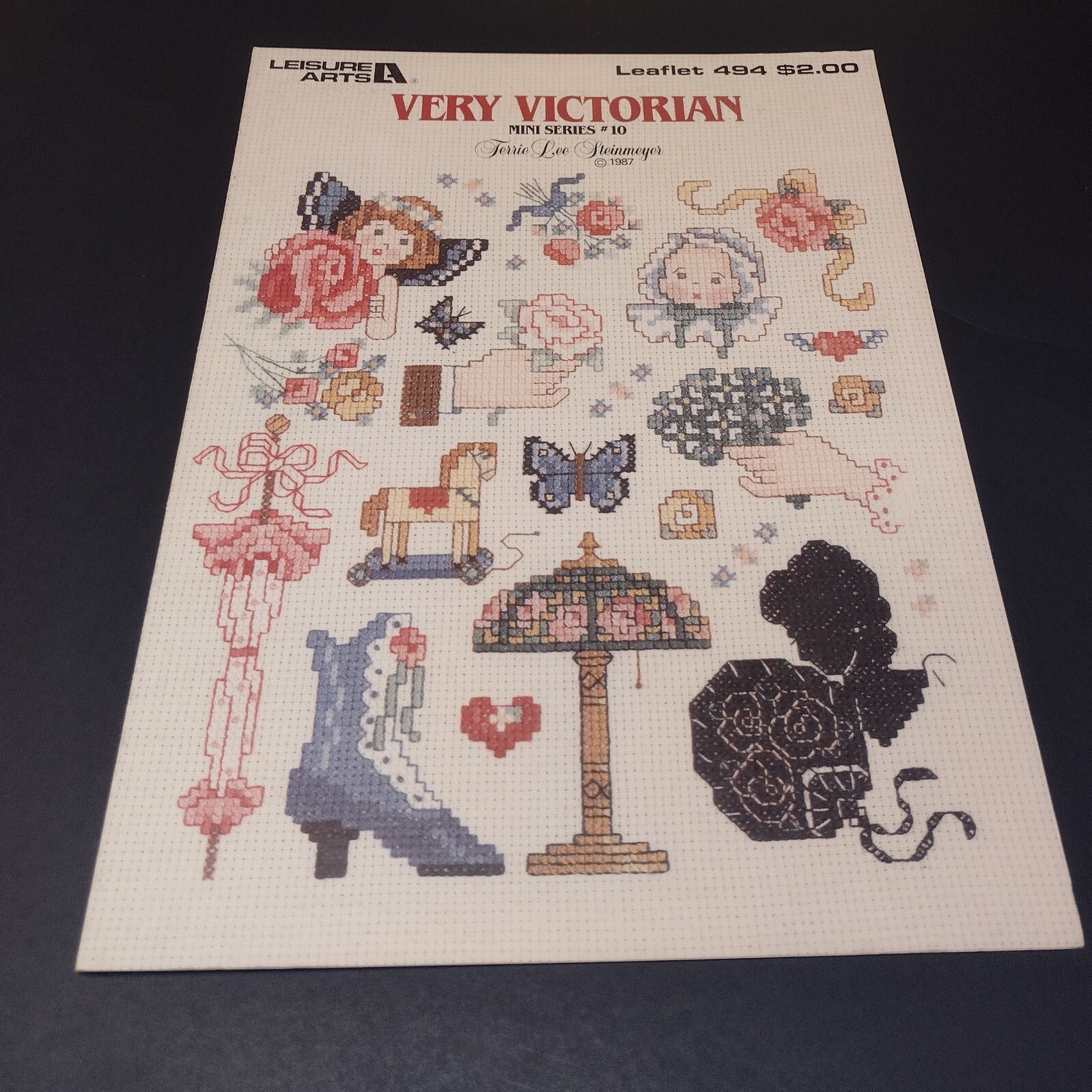 Very Victorian Mini Series #10 Leisure Arts Leaflet #494 Cross Stitch 1987