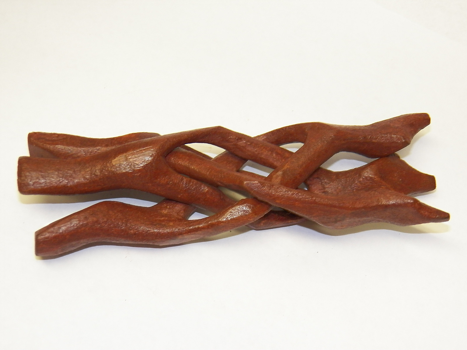10 (5-Md 5-Sm) DISPLAY STAND STANDS Carved Wood 3-legs Mineral Fossil Specimen