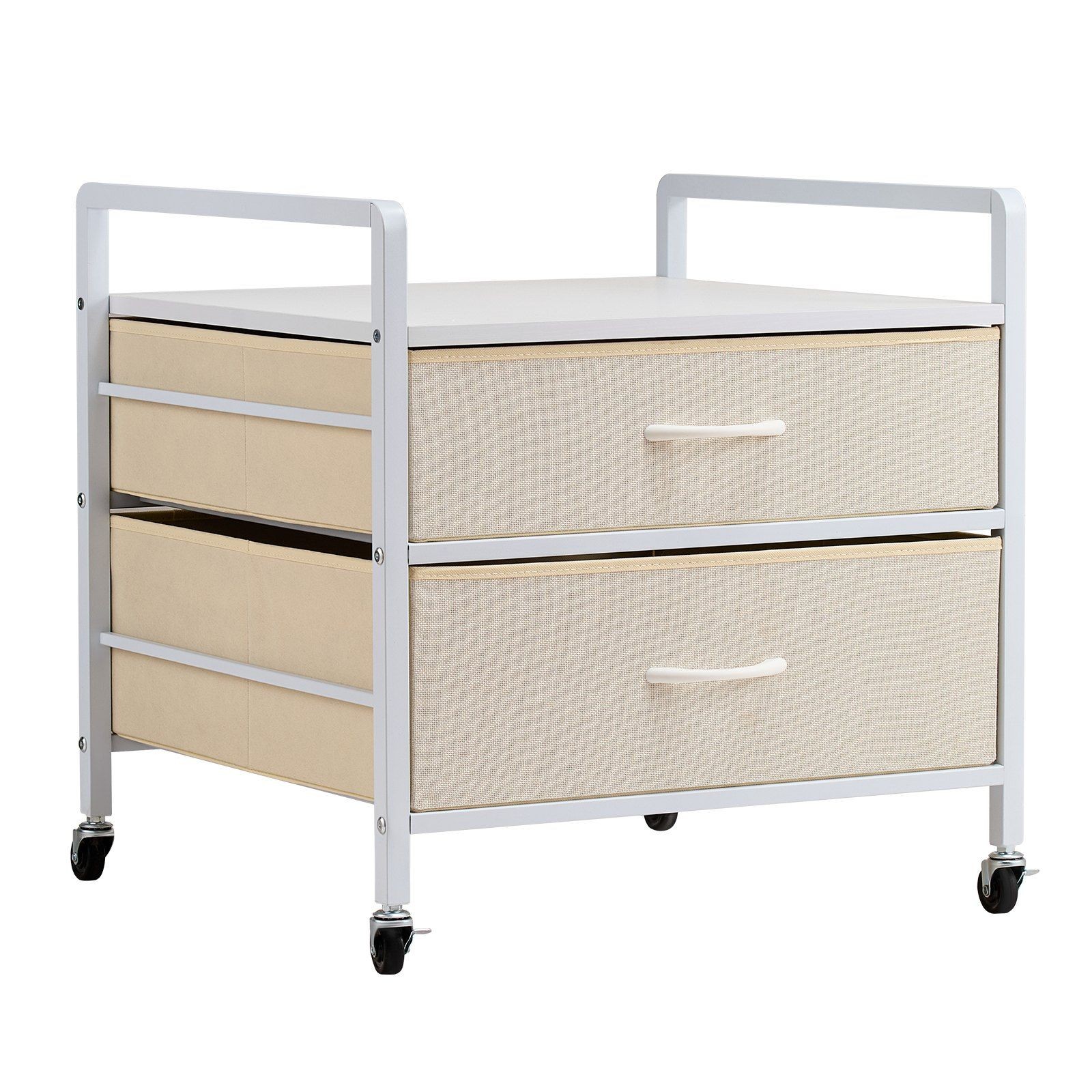 Portable 176lb Mini Fridge Base with 2 Large Drawers & Quiet Rollers