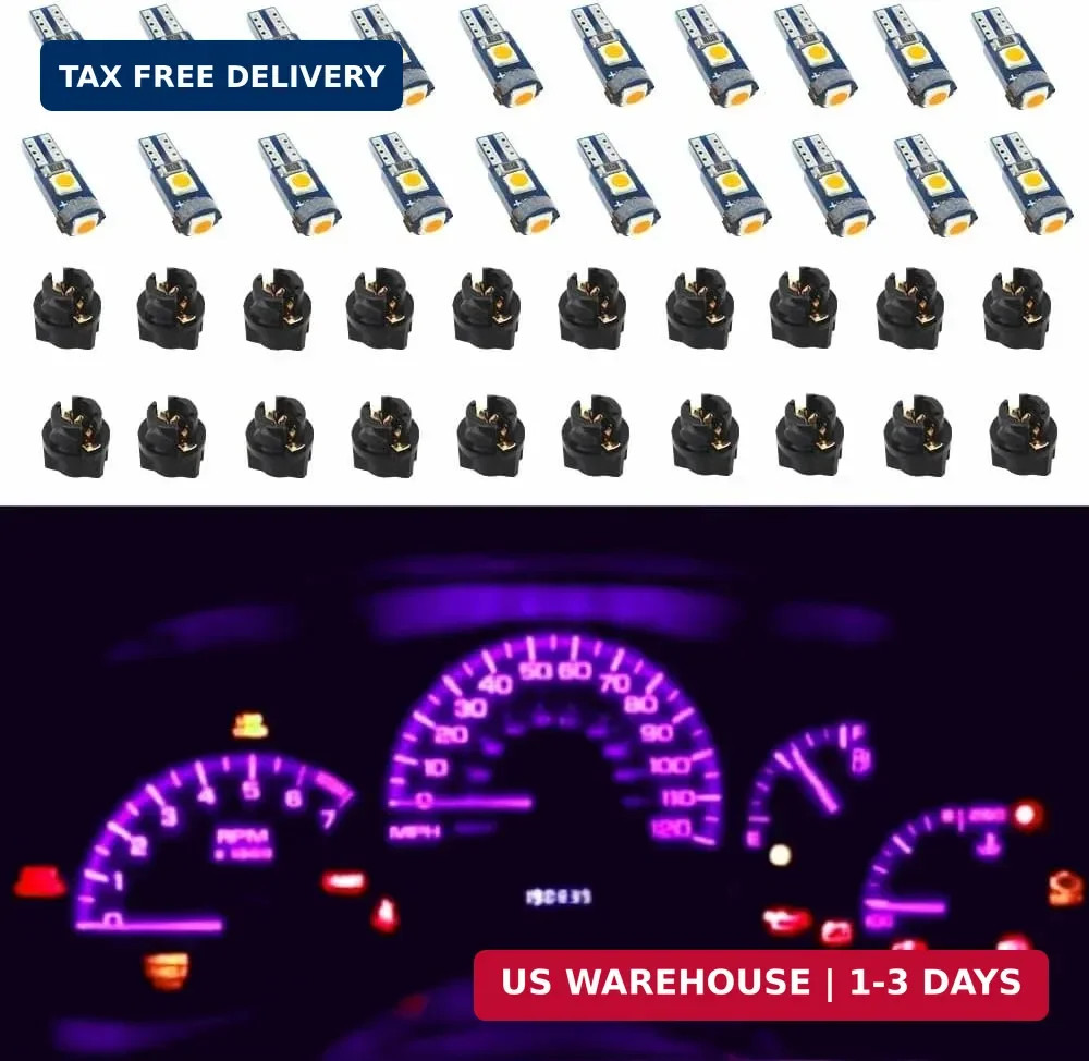 74 Led Bulb Dash Lights Extremely Bright T5 2721 18 37 286 Wedge PC74 Twist Sock
