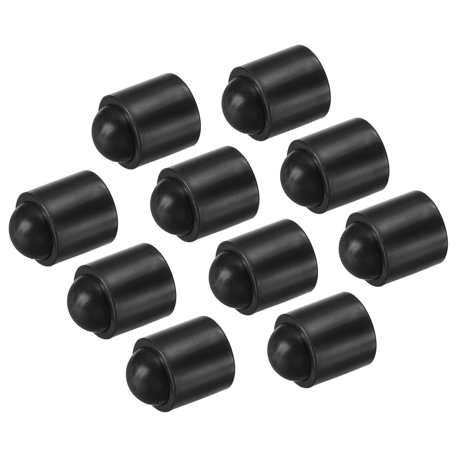 10Pcs Pool Cue Protective Cover, Rubber End Protectors for Billiards, Black