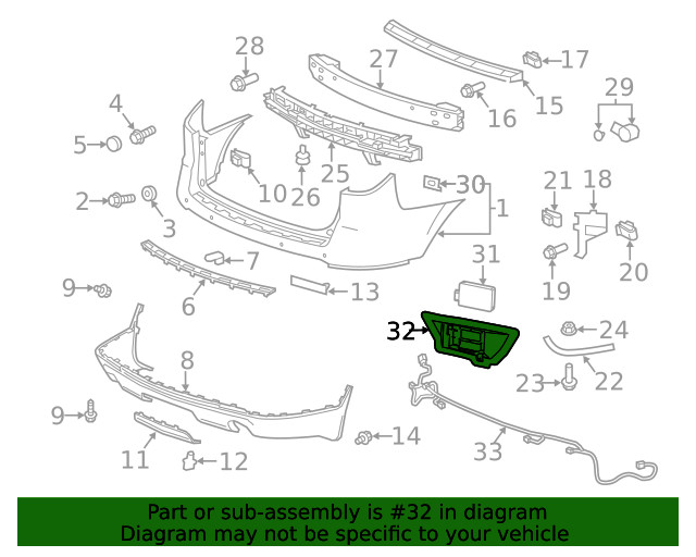 Genuine GM Passenger Side Object Sensor Alert Module Bracket 22844882