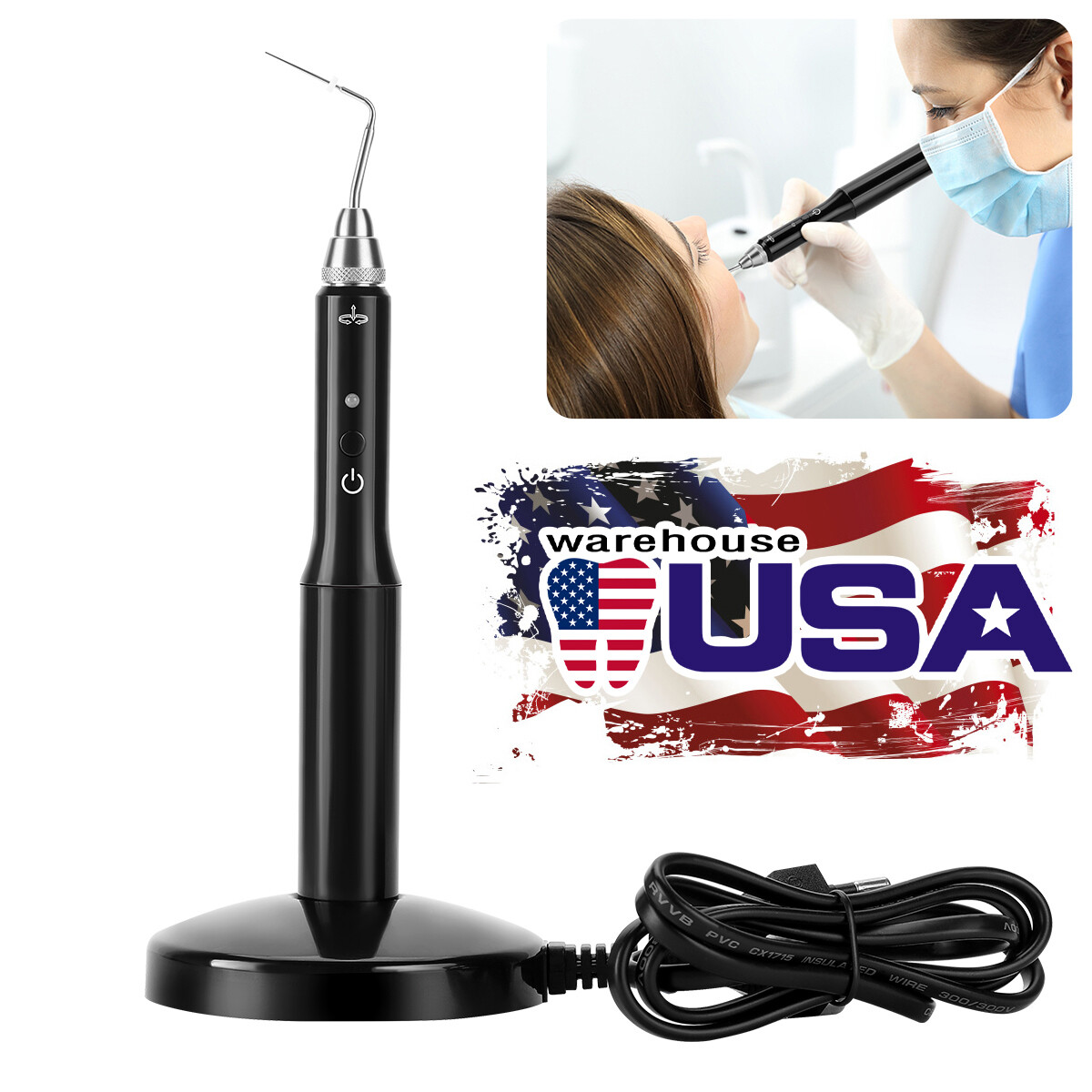 AZDENT Dental Cordless Wireless Gutta Percha Obturation System Endo/Needles Tips