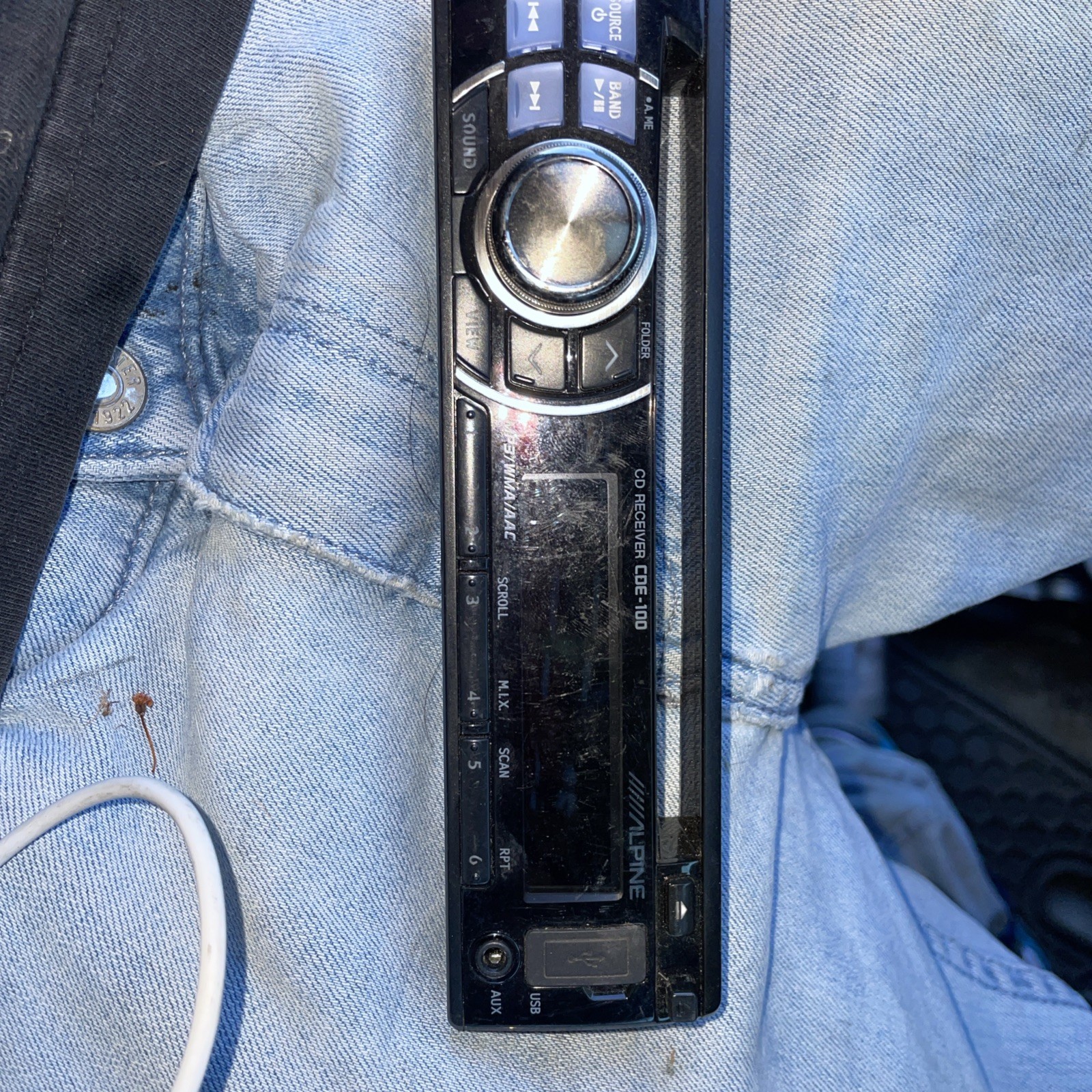 Alpine CDE-100 Car Stereo Faceplate Tested Working 100%