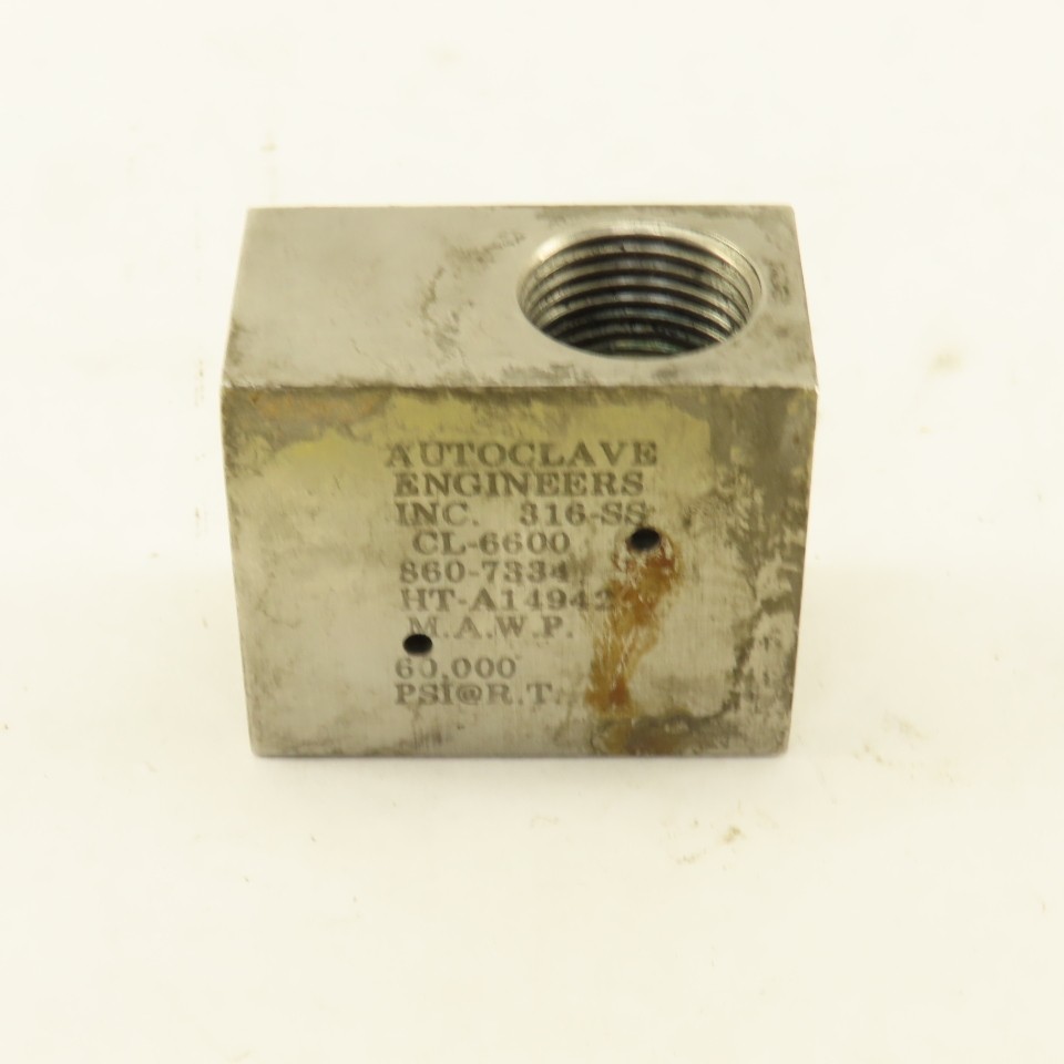 Autoclave Engineers CL-6600 3/4" High Hydraulic Pressure 90° Elbow 60,000 PSI