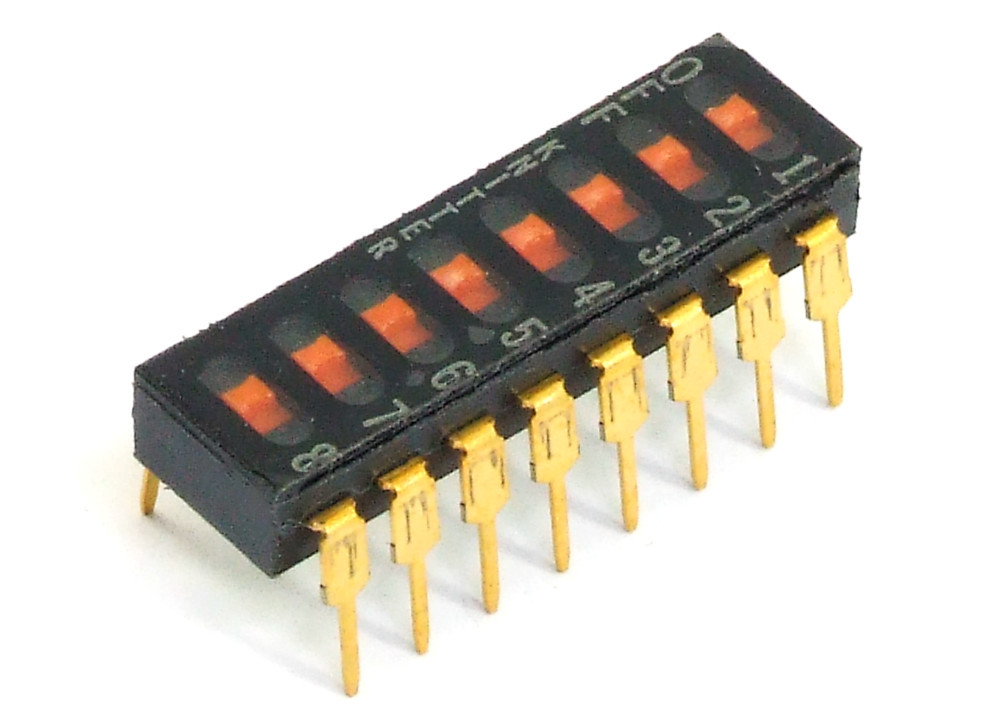 Knitter Switch DBS Slide DIP Switch 8-Positions DIP-Schalter 24V 25mA PCB DIP-16
