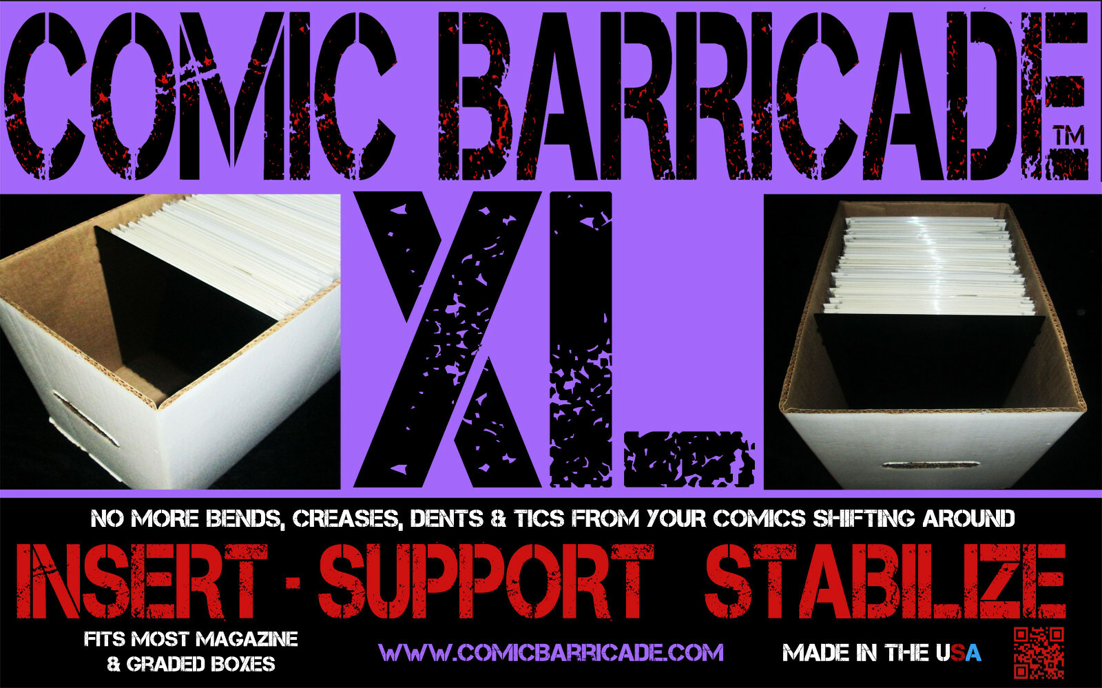 Comic Barricade Two Pack XL Stabilize & Protect Comics New!
