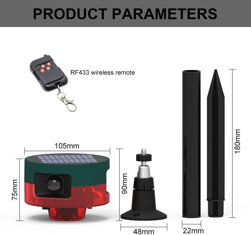 Protect Your Property with Solar 129dB Motion Sensor Alarm & Ultrasonic Sensor