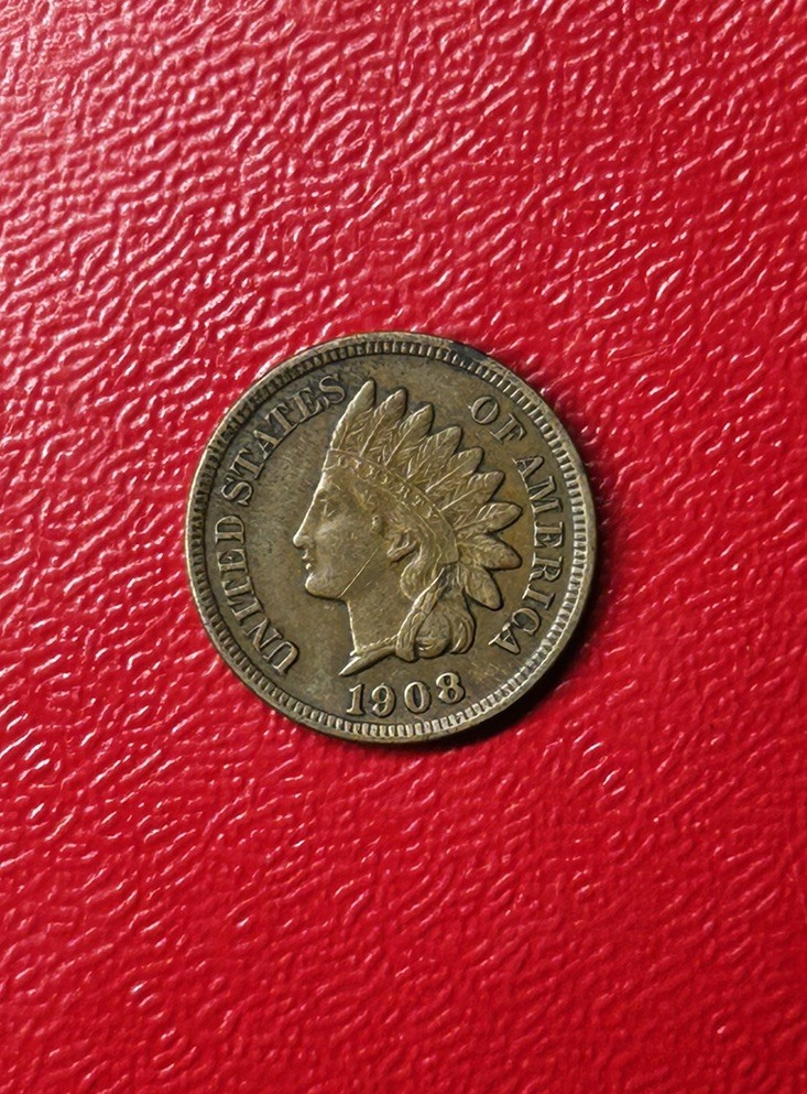 1908 Indian Head Cent Extremely Fine/About Uncirculated Condition Amazing #CW41