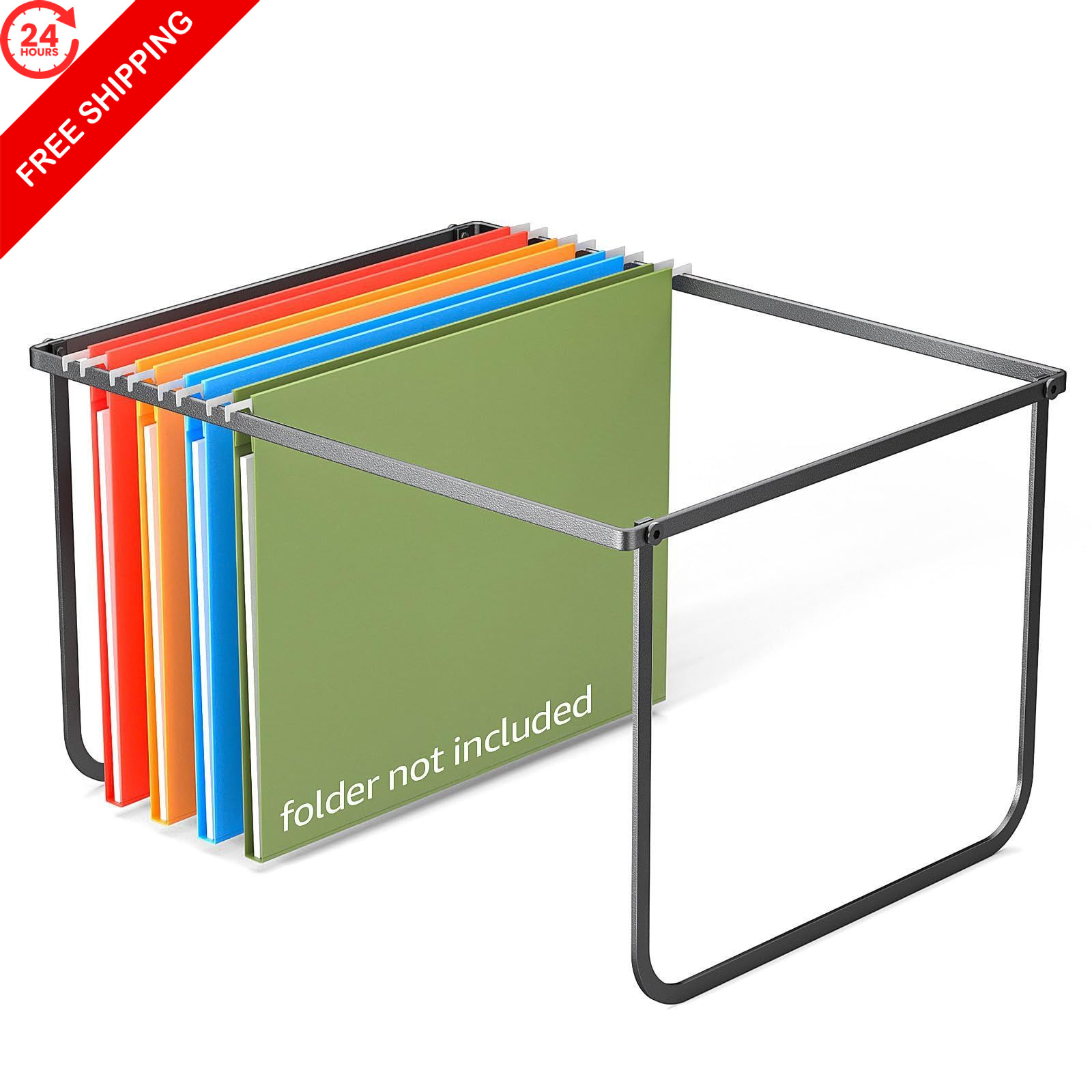 Fun storage 1 Pack Legal and Letter Size Hanging File Folder 1-Pack, Black