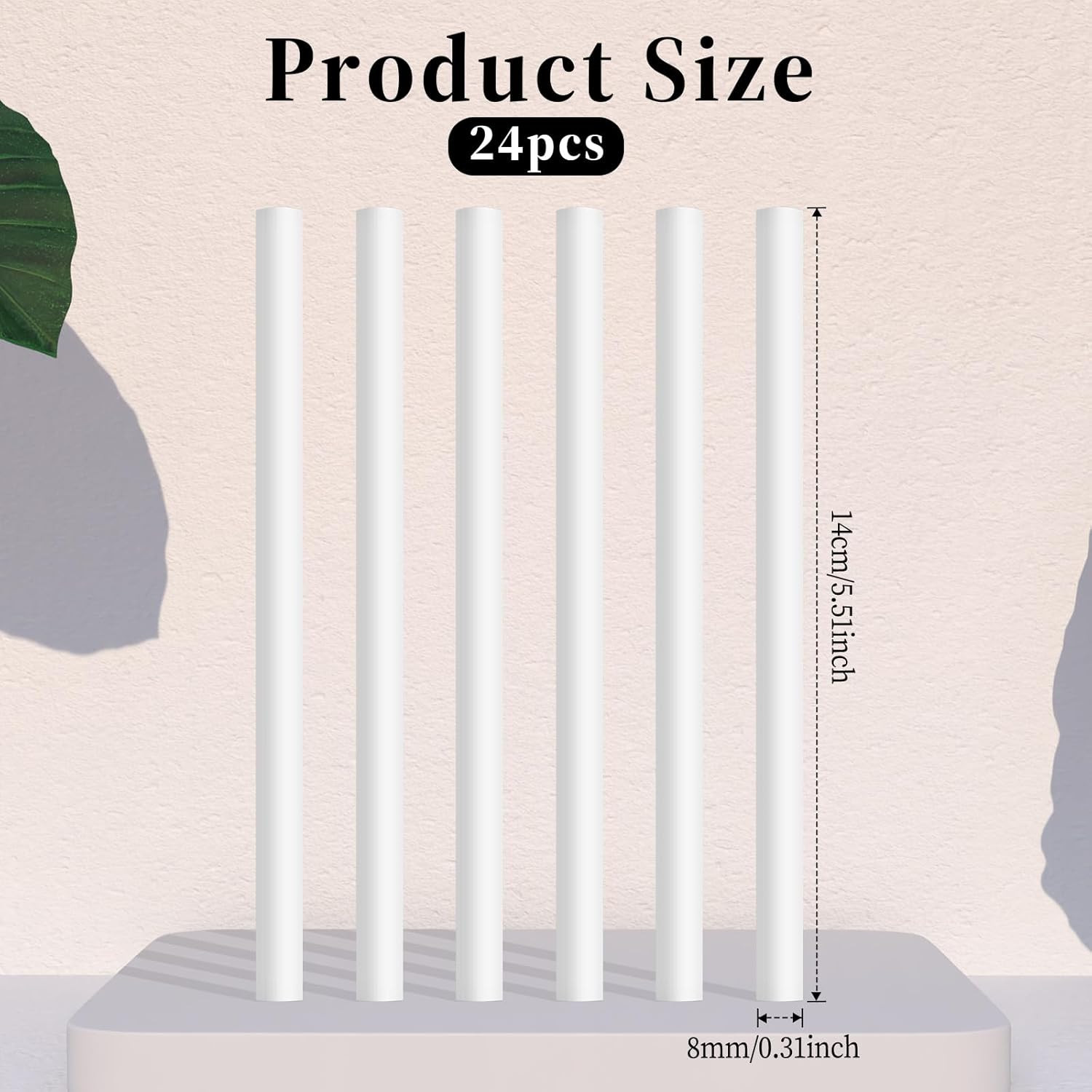 24 Pcs Humidifier Wicks Sticks Diffuser Wicks Replacement Cotton Refill Stick...