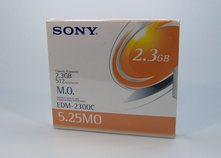 1x Unopened Sony 5.25inch 2.3GB Rewritable MO Disk / EDM-2300C