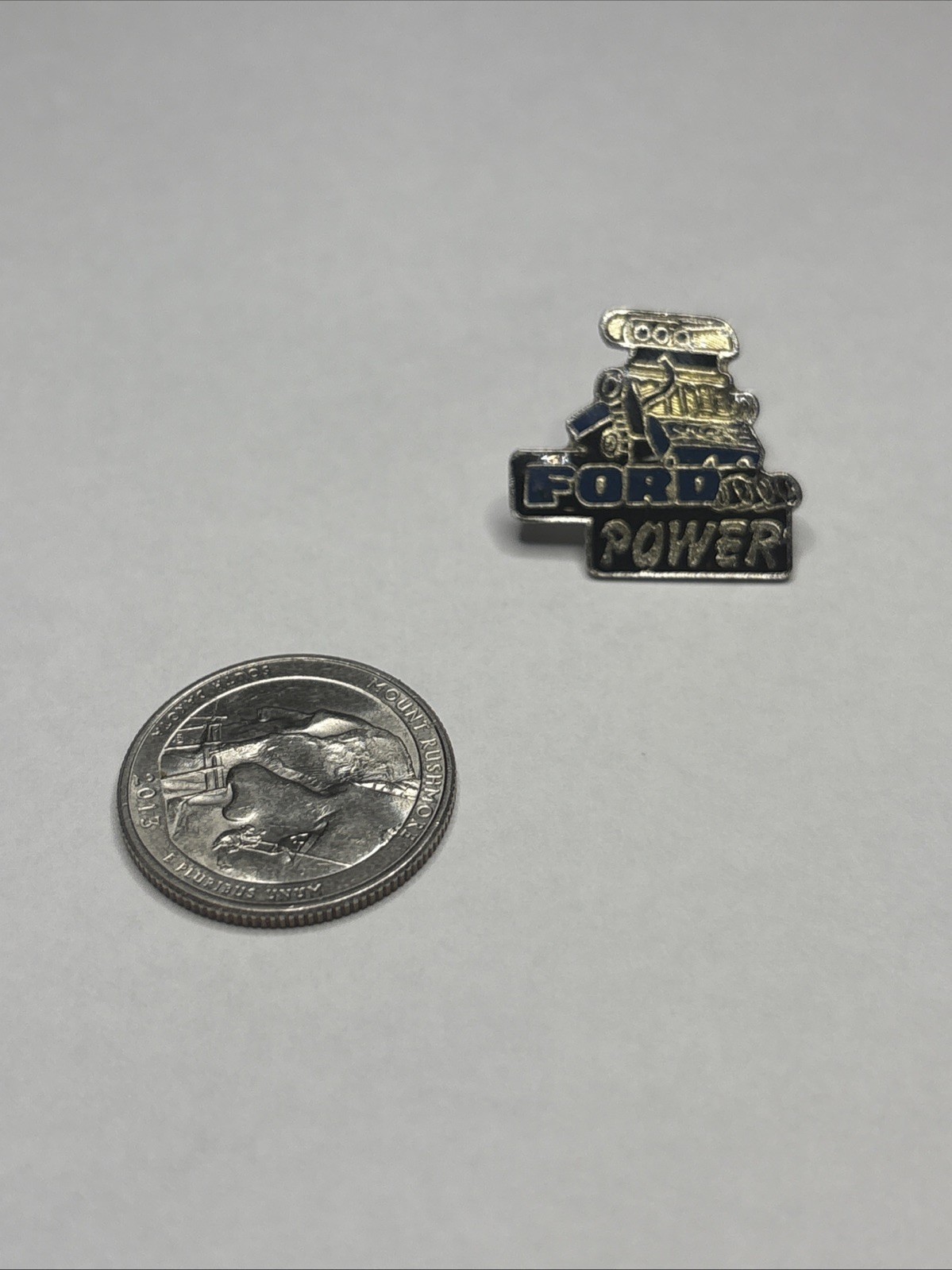 Lapel Pin - Engine Block Ford Power S69