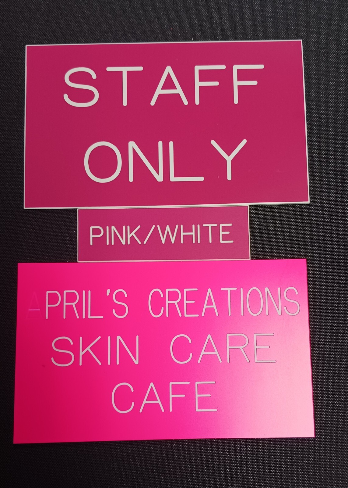 Custom Engraved Personalized Plastic Sign - new - 4"×8"