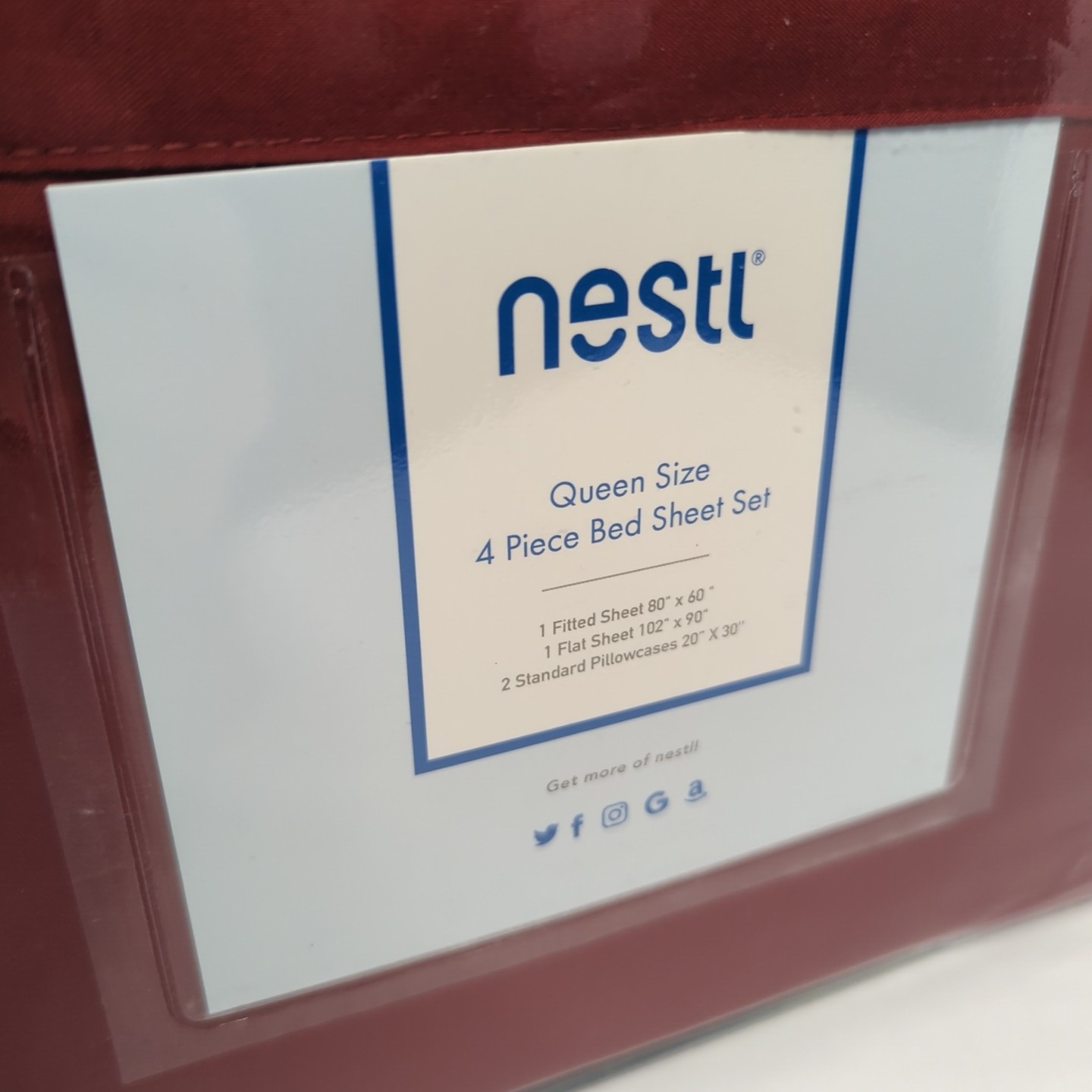 Nestl 4pc Queen Sheet Set Deep Pocket Luxury Soft Microfiber NEW