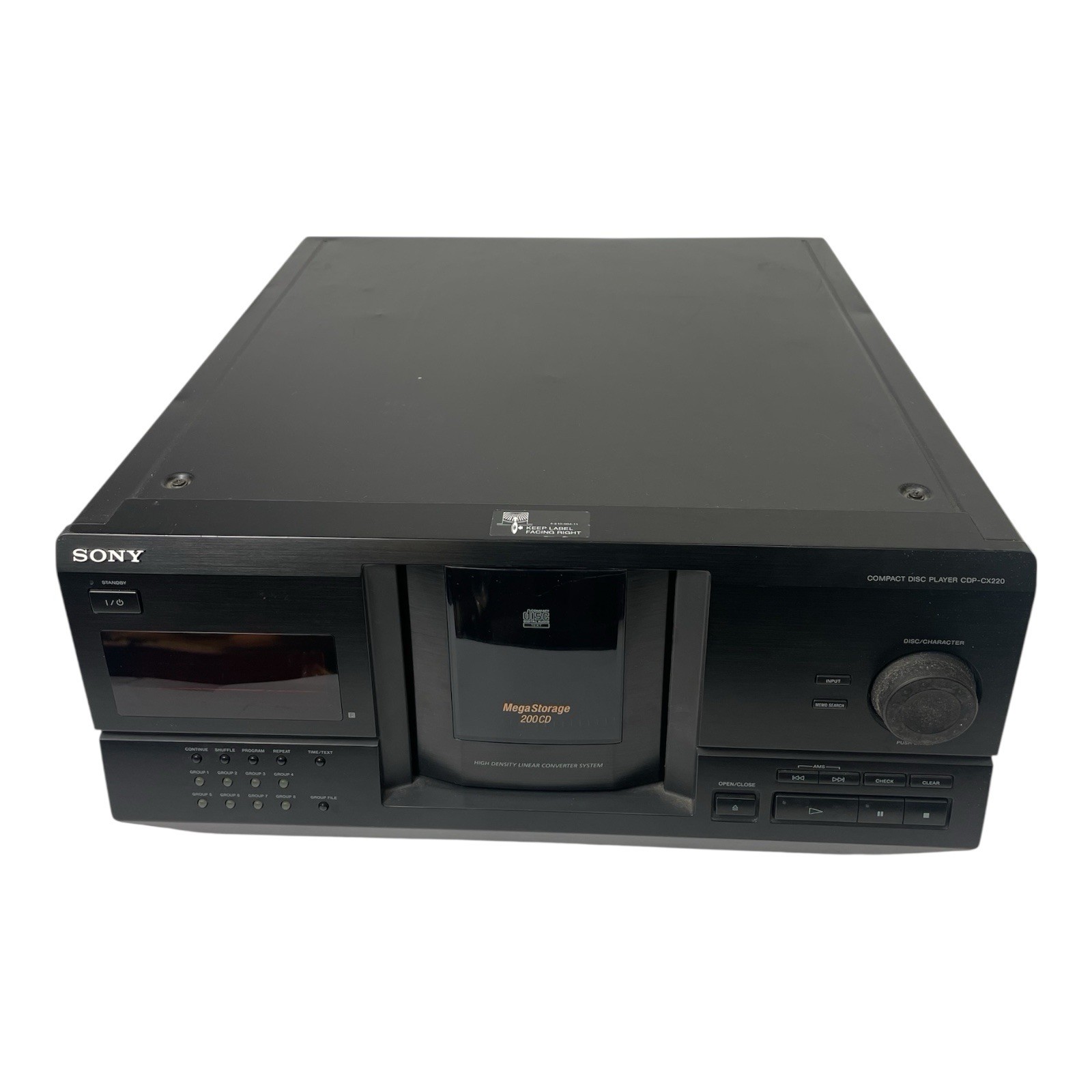 Sony CD Player CDP-CX220 Mega Storage 200-Disc CD Changer Carousel FOR REPAIR