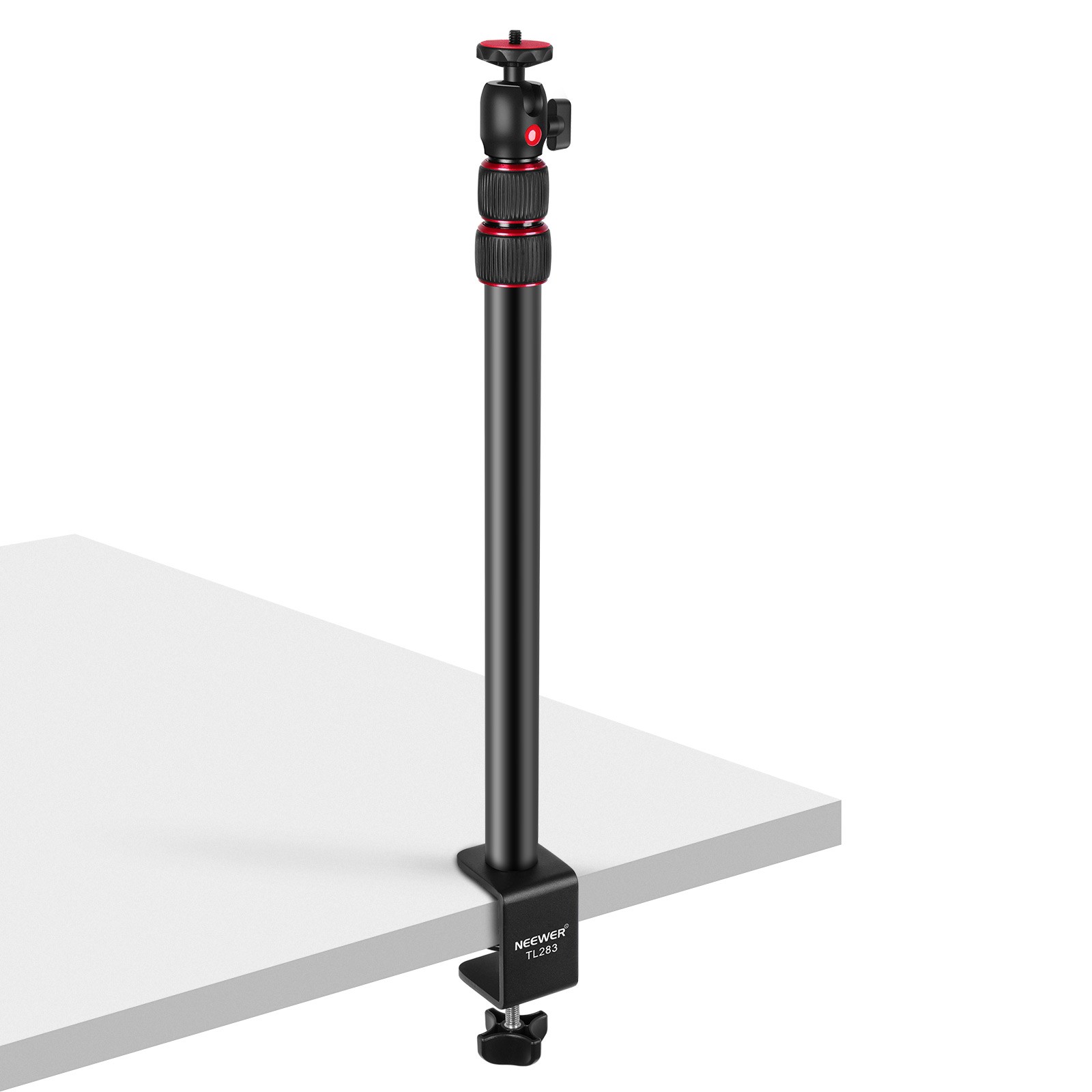 NEEWER TL283D Extendable Desk Mount (17"-40") w/Ball Head, 6.6lb Load
