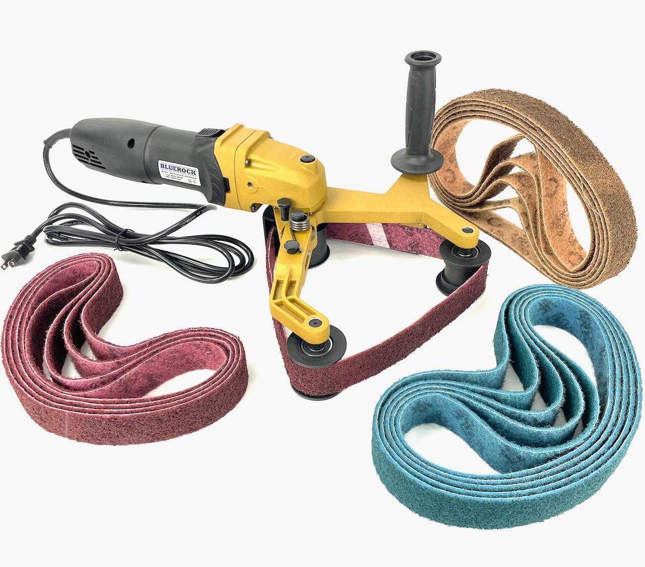 BLUEROCK 40A & 3M™ Scotch-Brite™ 15 Belts Package Deal Pipe Portable Polisher