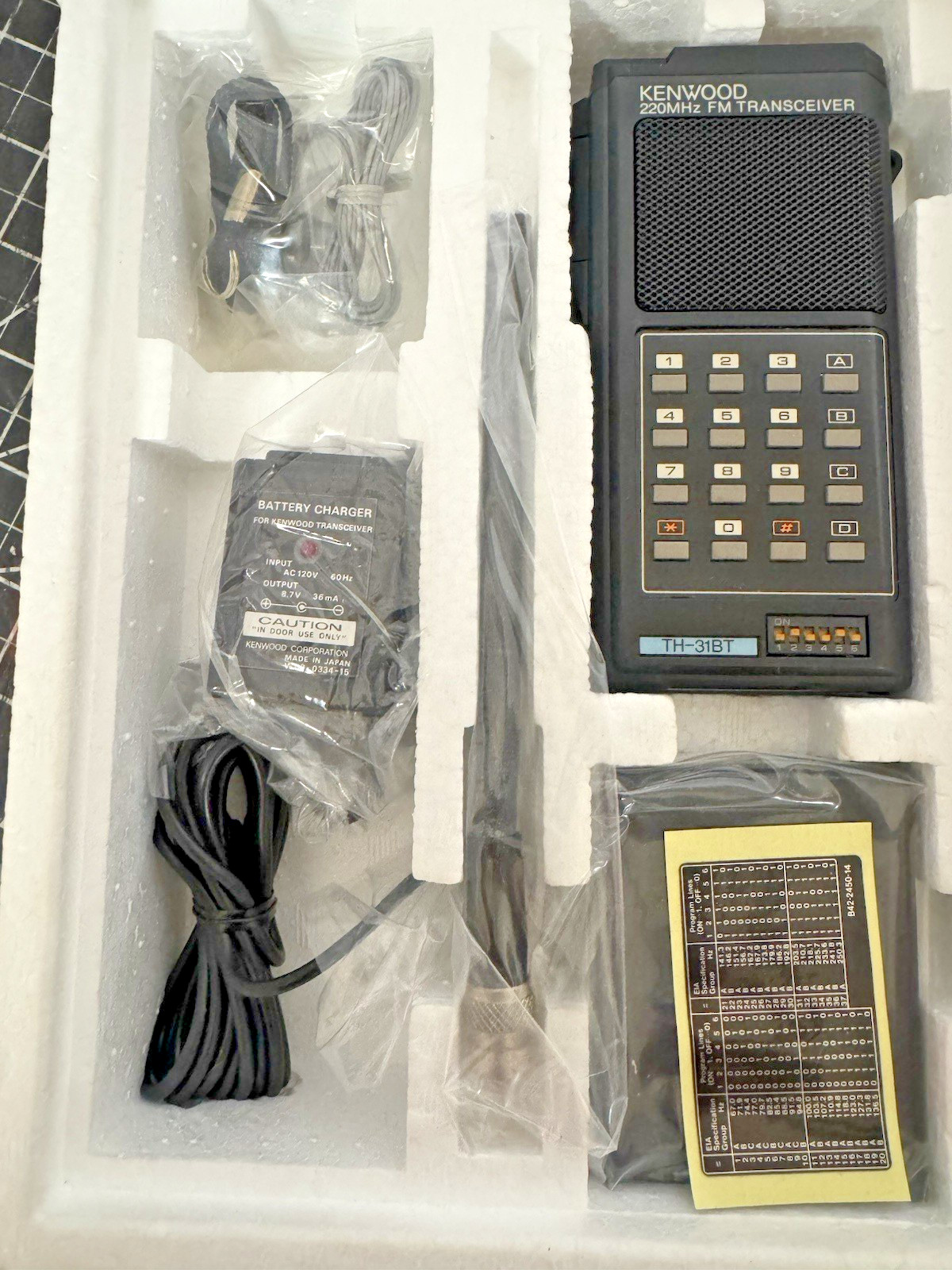 Kenwood TH-31BT 220MHz FM Transceiver – NOS – Made in Japan – In Box