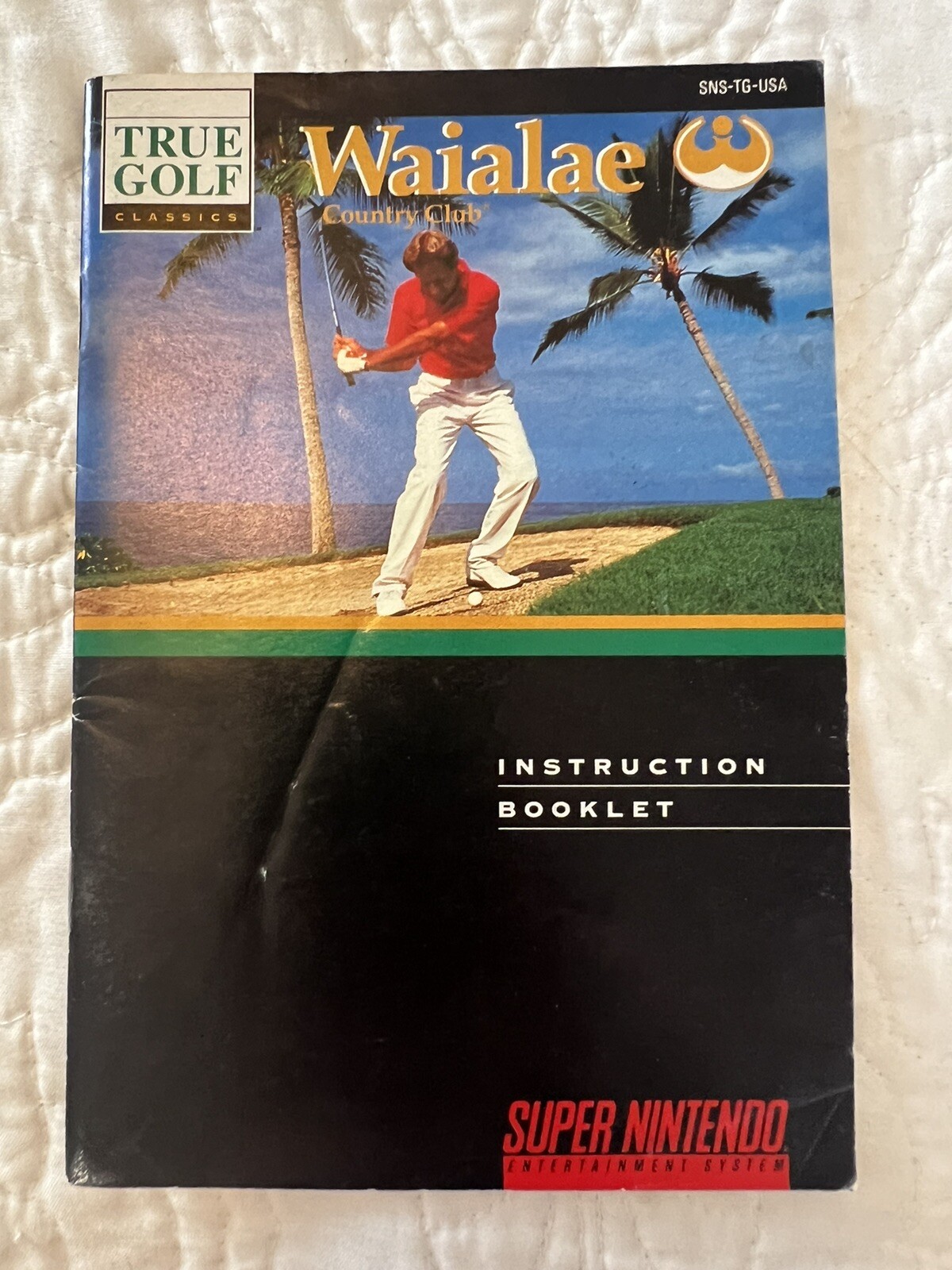 Waialae Country Club (SNES, Super Nintendo)Manual Only Genuine OEM Authentic
