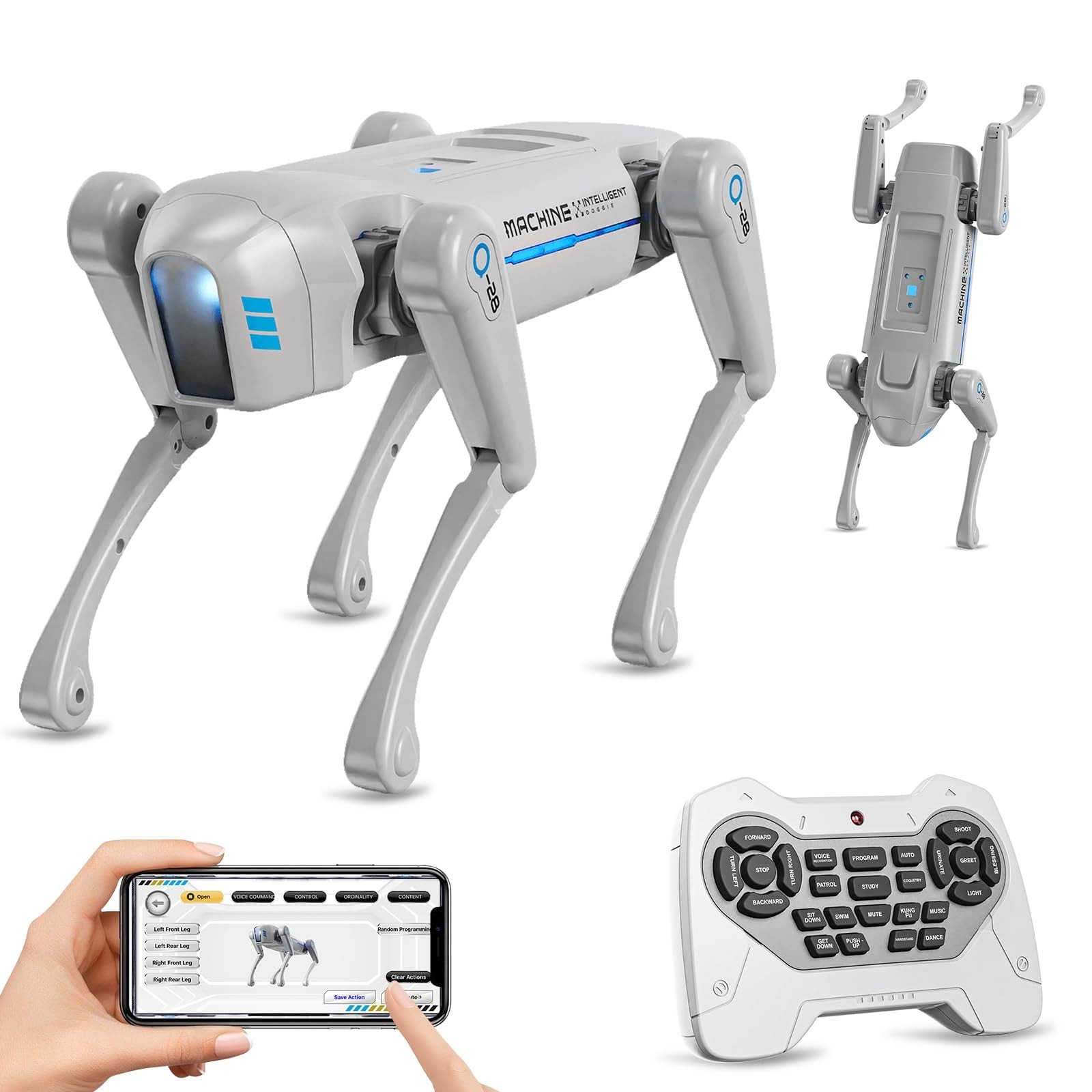 cxjoigxi Smart Dog Toy, Interactive STEM Pet, Voice & Remote Control, App Pro...
