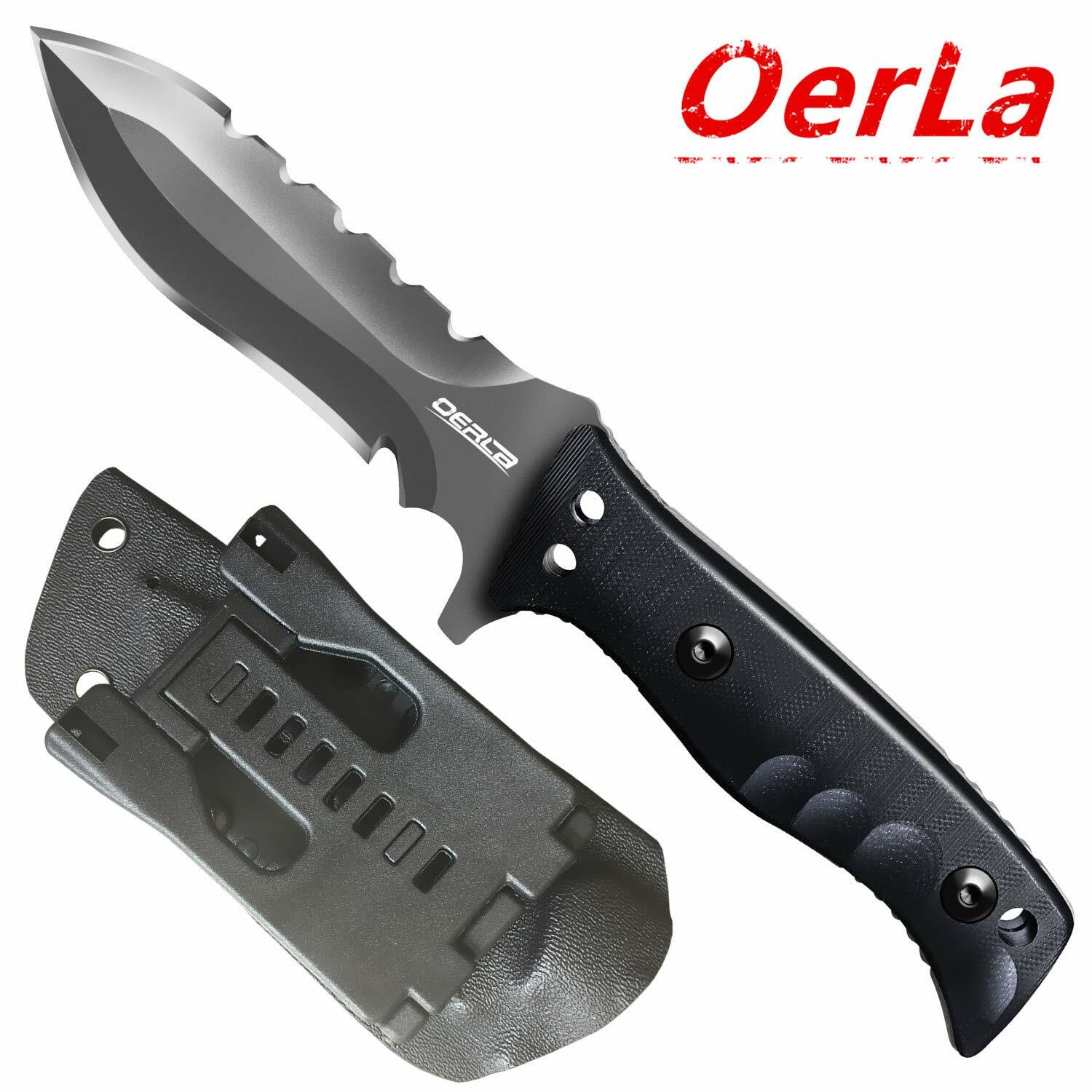 Oerla Tactical Fixed Blade Knives Outdoor Duty Field Knife Double Sided Blade
