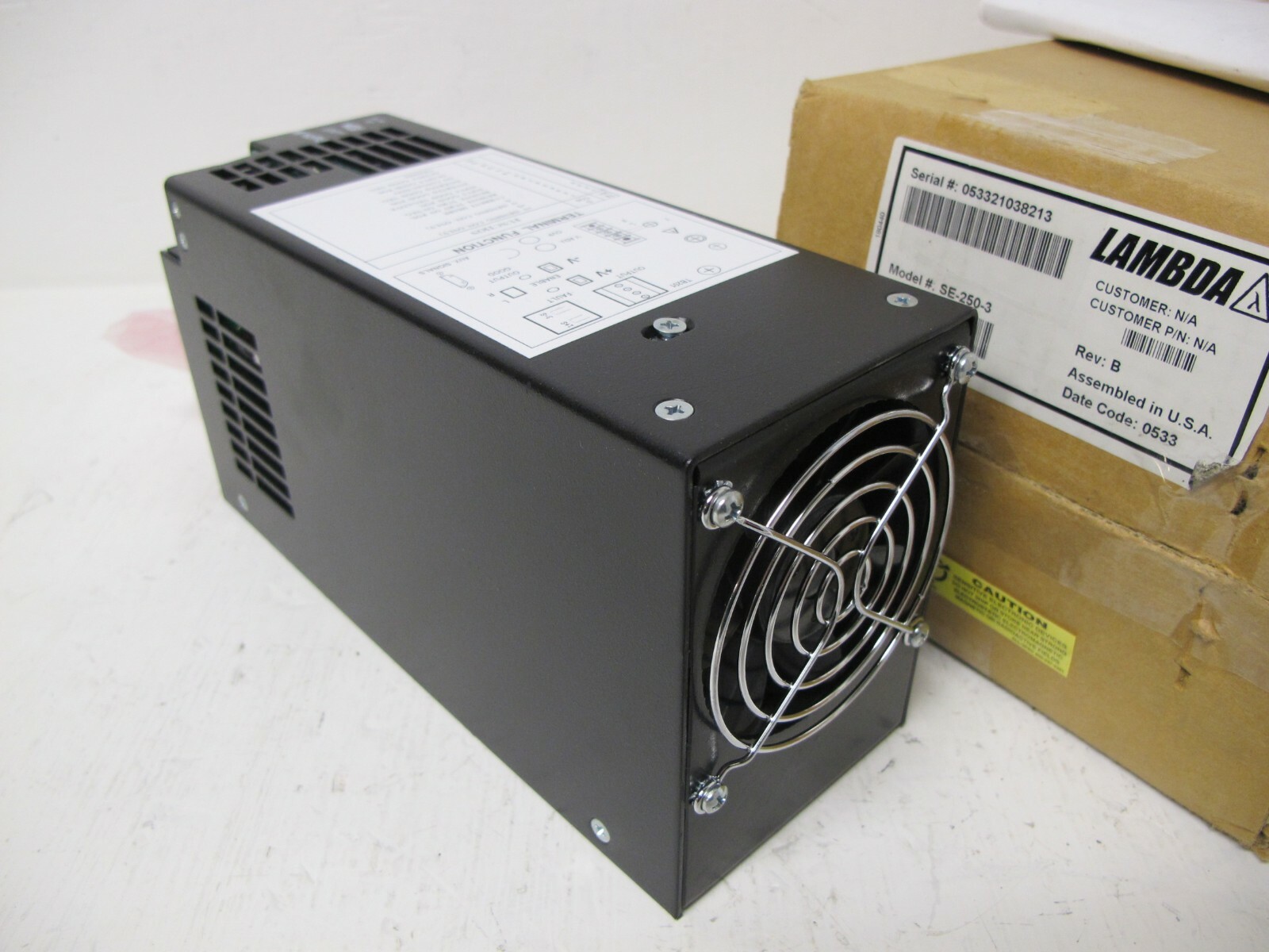 NEW Lambda Electronics SE-250-3 Regulated Power Supply Unit SE2503 115 VAC VDC
