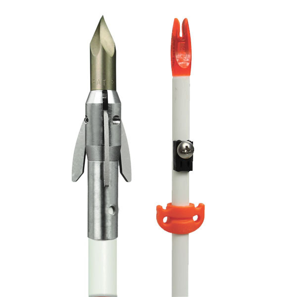AMS Bowfishing Arrow Fiberglass Ankor QT Point w AMS Safety Slide #20700
